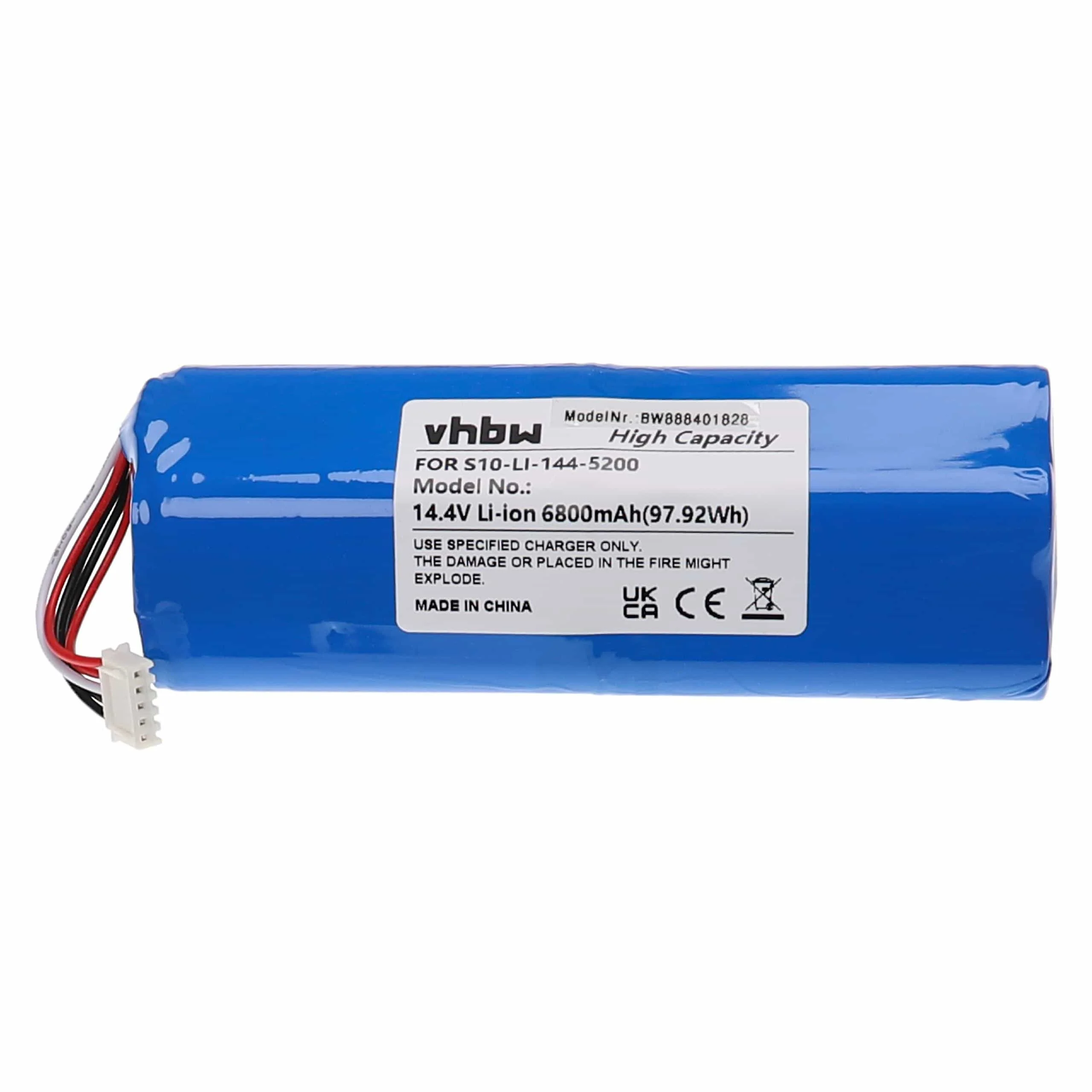 Batterie remplace Ecovacs 201-1913-4200, 201-1913-4201 pour robot aspirateur Ecovacs - 6800mAh 14,4V Li-ion