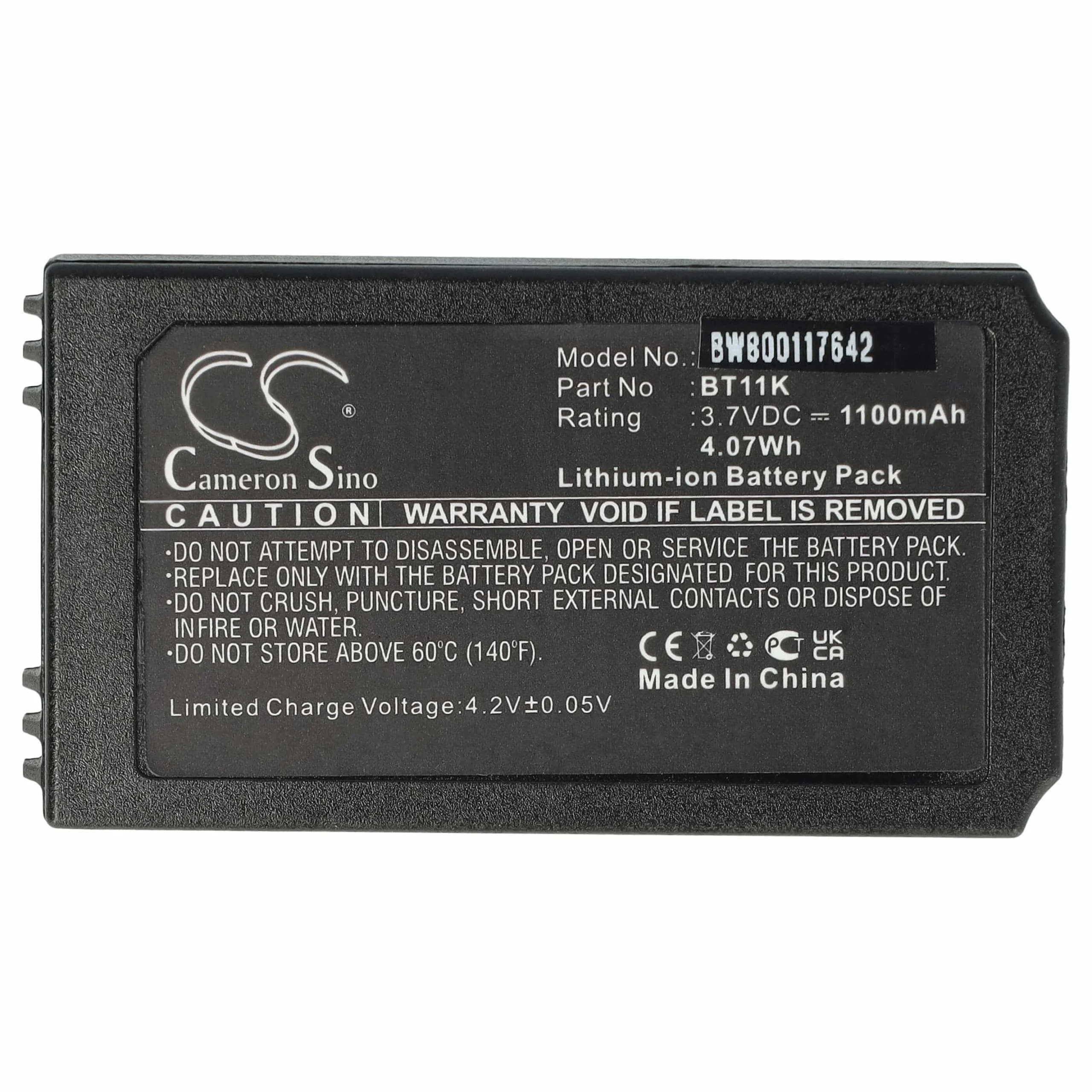 Batterie remplace Danfoss BT11K - 1100mAh 3,7V Li-ion