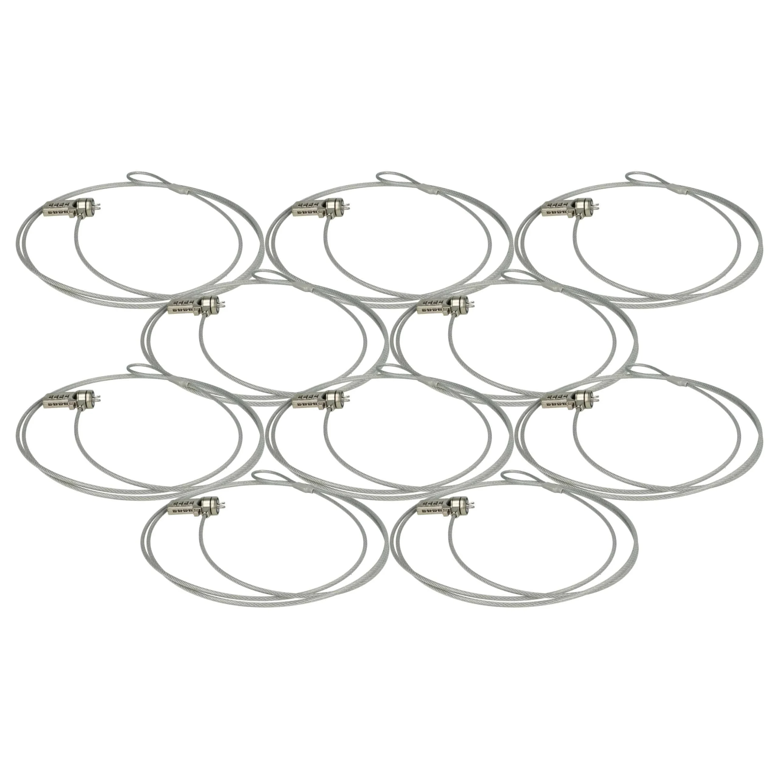 10x Cadenas de sécurité Kensington pour ordinateur portable - Verrou à code, 1,8 m