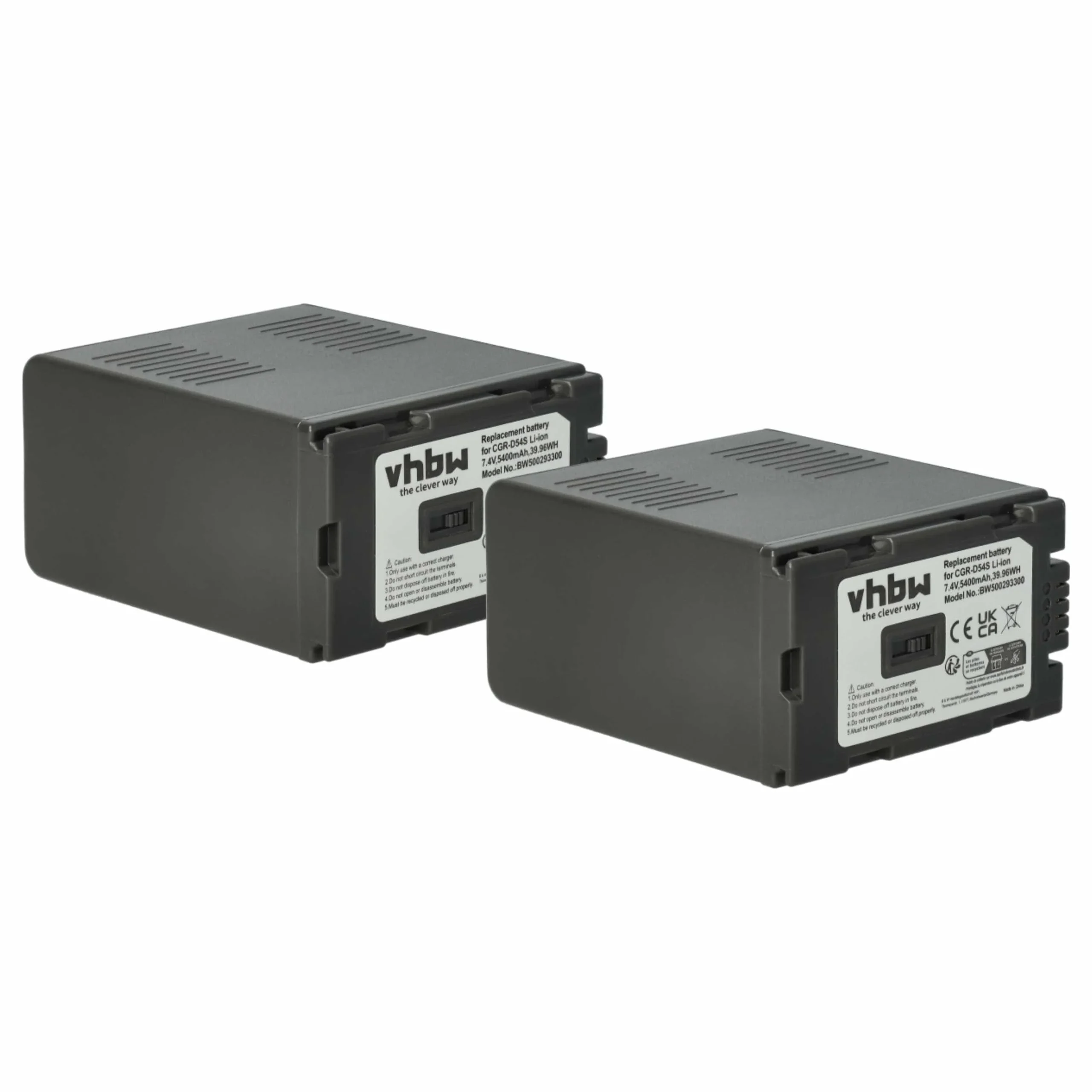 2x Batteries remplace Hitachi DZ-BP28, DZ-BP16 pour appareil photo Hitachi- 5400mAh 7,4V Li-ion
