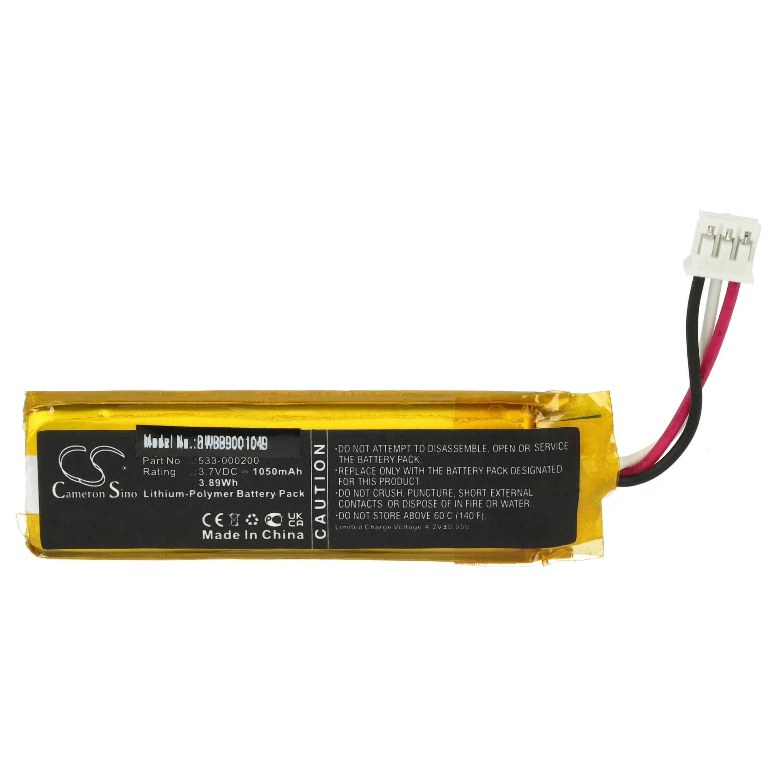 Batterie remplace Logitech 533-000200 clavier - 1050mAh 3,7V Li-polymère