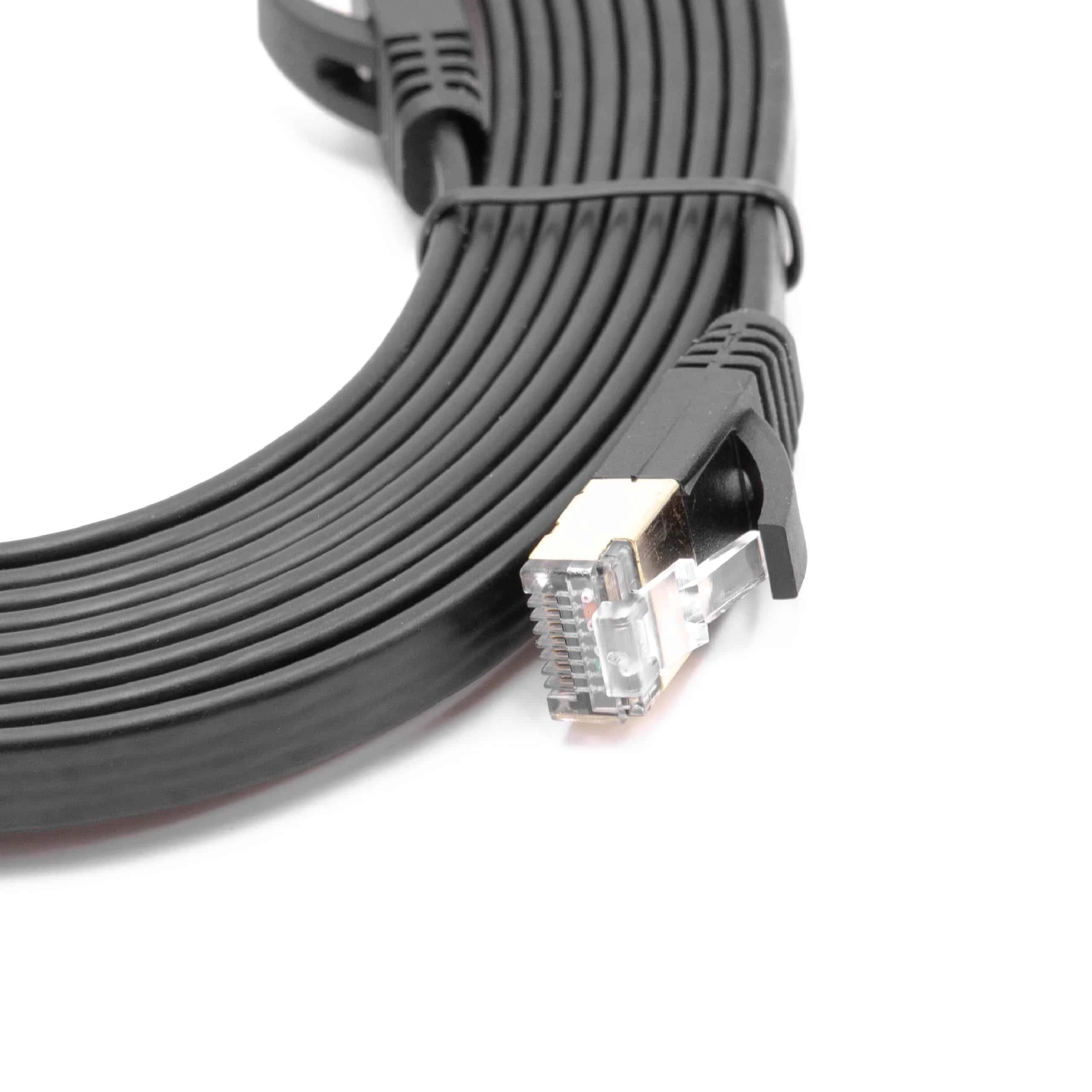 Câble ethernet Cat7 pour réseau privé ou d'entreprise - 3m, noir, plat