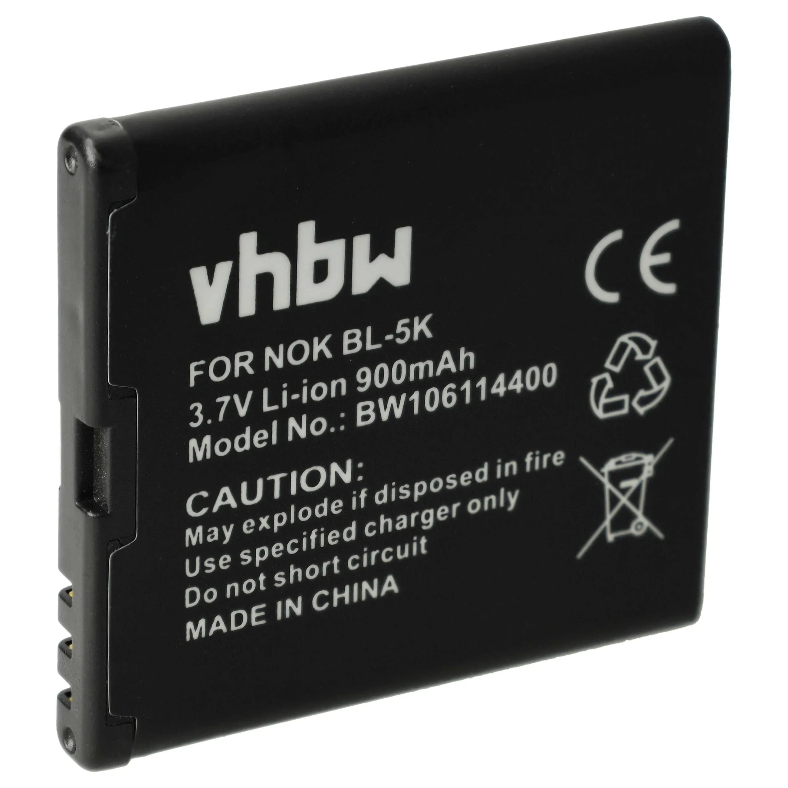 Batterie remplace Nokia BL-5K téléphone portable Explay - 900mAh 3,7V Li-ion