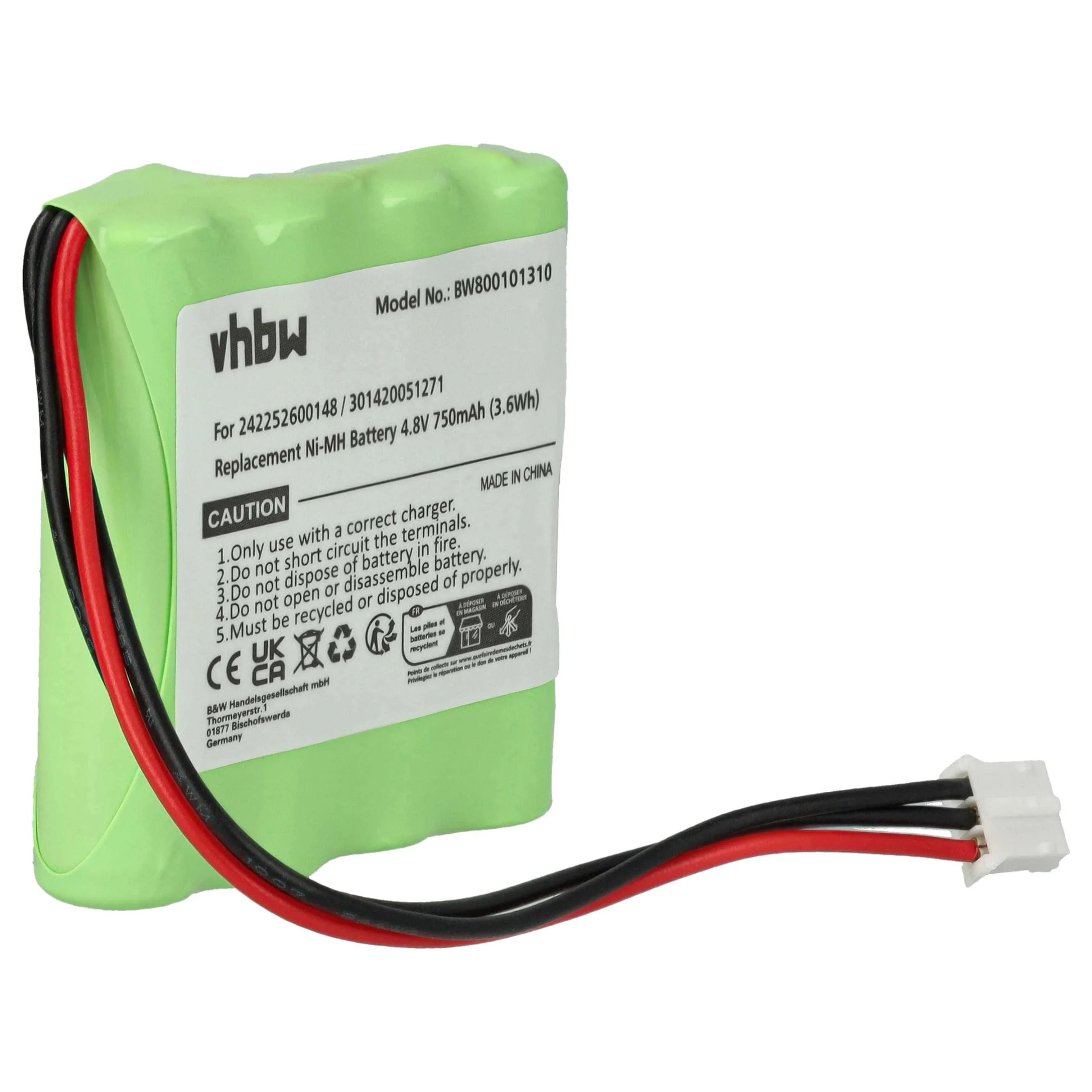 Batterie remplace Philips 310420051271, 2422 526 00148 pour télécommande Philips- 750mAh 4,8V NiMH