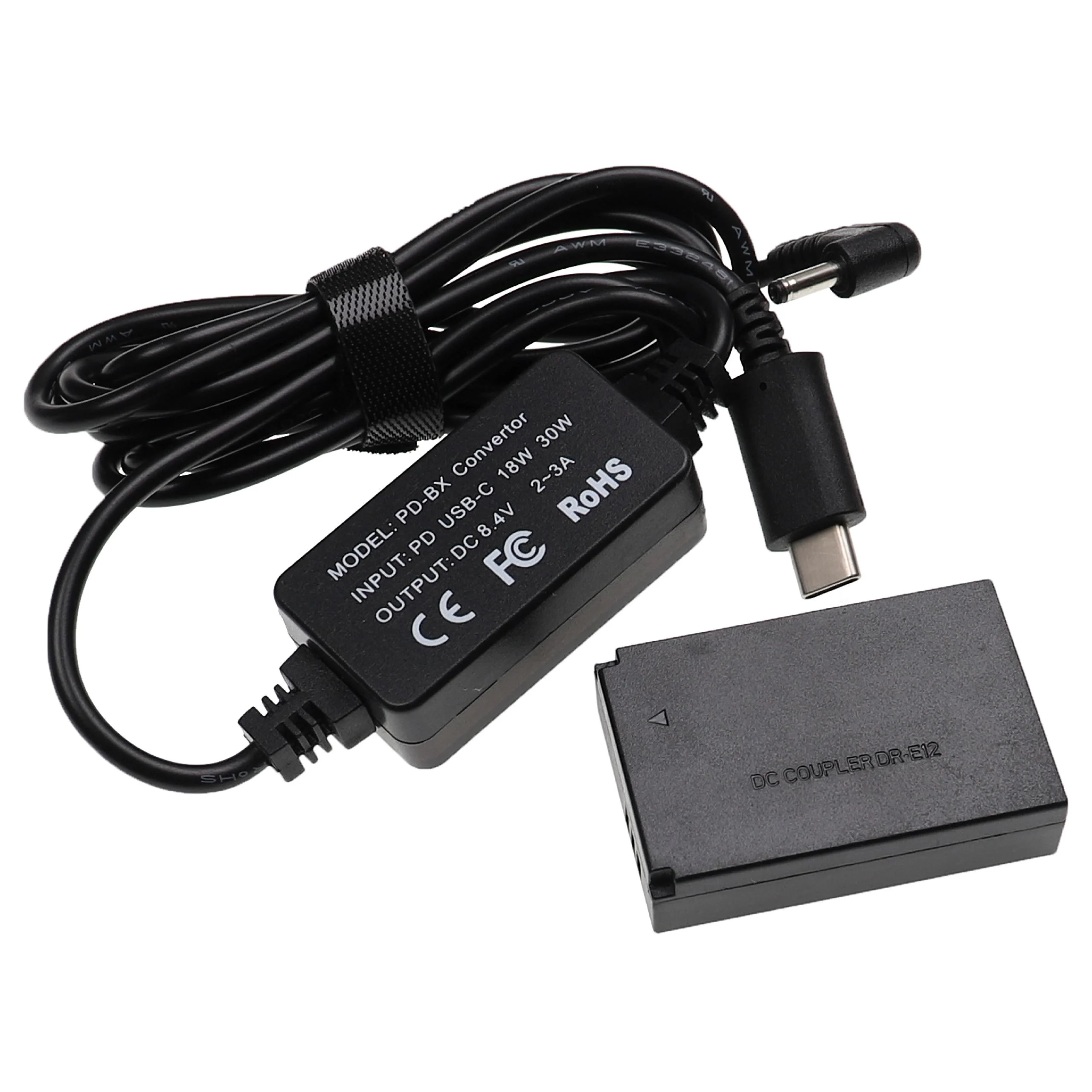 Bloc secteur USB remplace Canon ACK-E12 pour caméra Canon + coupleur DC comme Canon