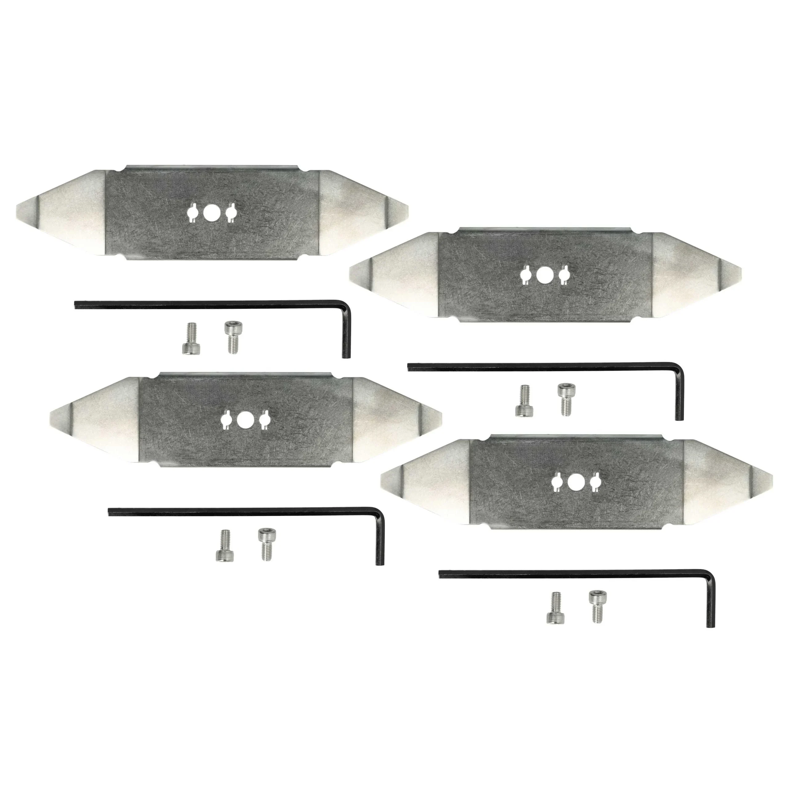 4x Lames remplace MTD 122-102-619 pour tondeuse – Couteaux acier inox, Silber