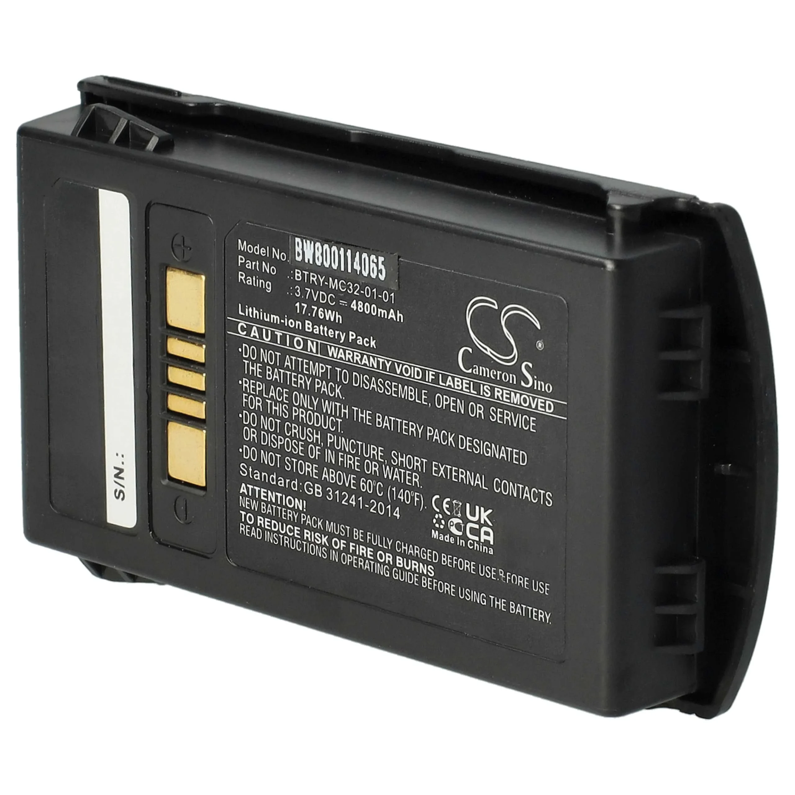 Batterie remplace Motorola BTRY-MC32-01-01 pour scanner de code-barre Motorola - 4800mAh 3,7V