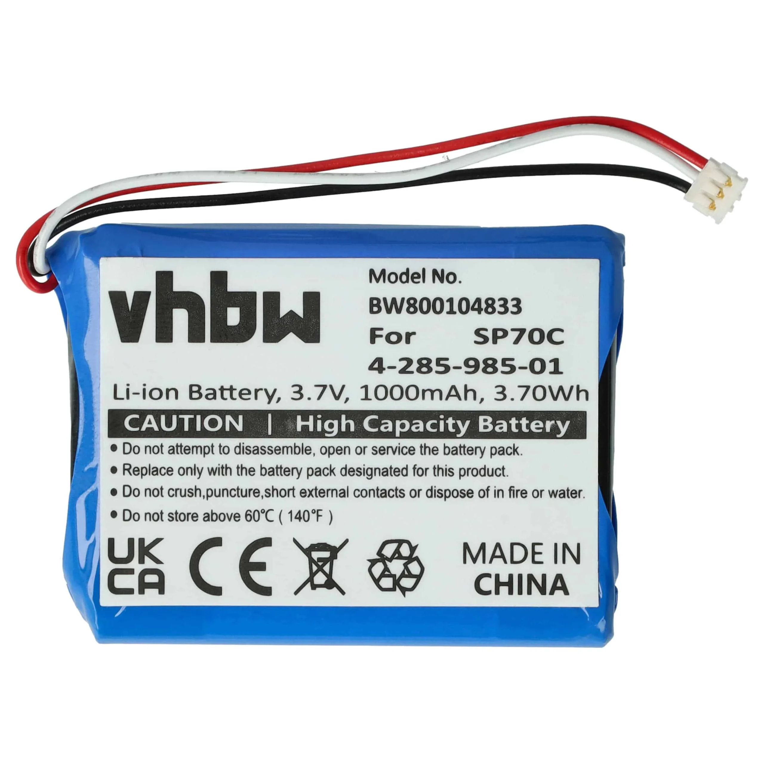 Batterie remplace Sony 4-285-985-01, 4-435-245-01, SP70C console de jeux - 1000mAh 3,7V Li-ion