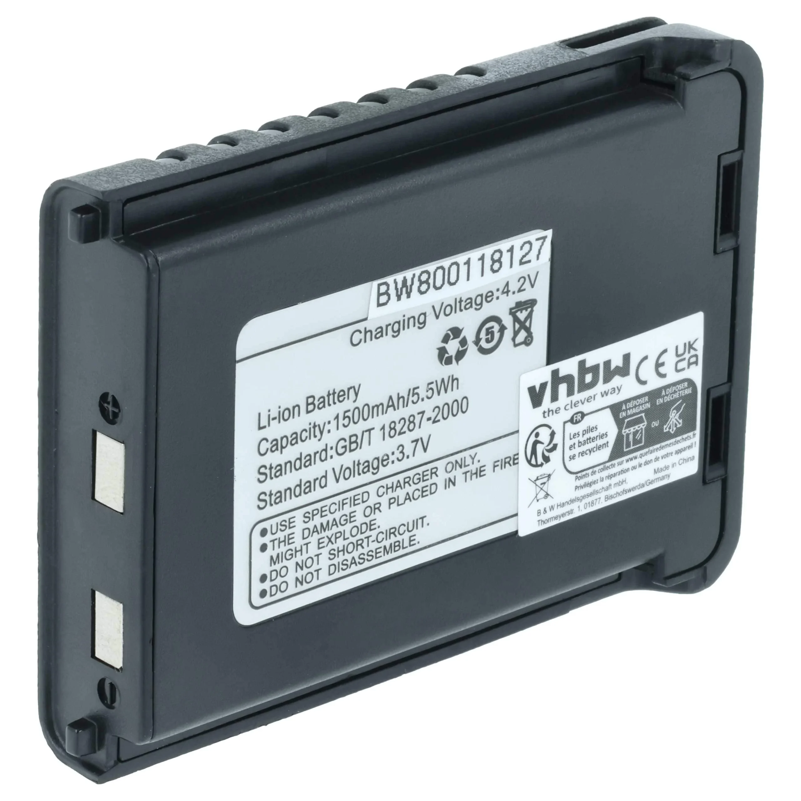 Batterie remplace Baofeng BL-3L pour radio talkie-walkie Baofeng- 1500mAh 3,7V Li-ion
