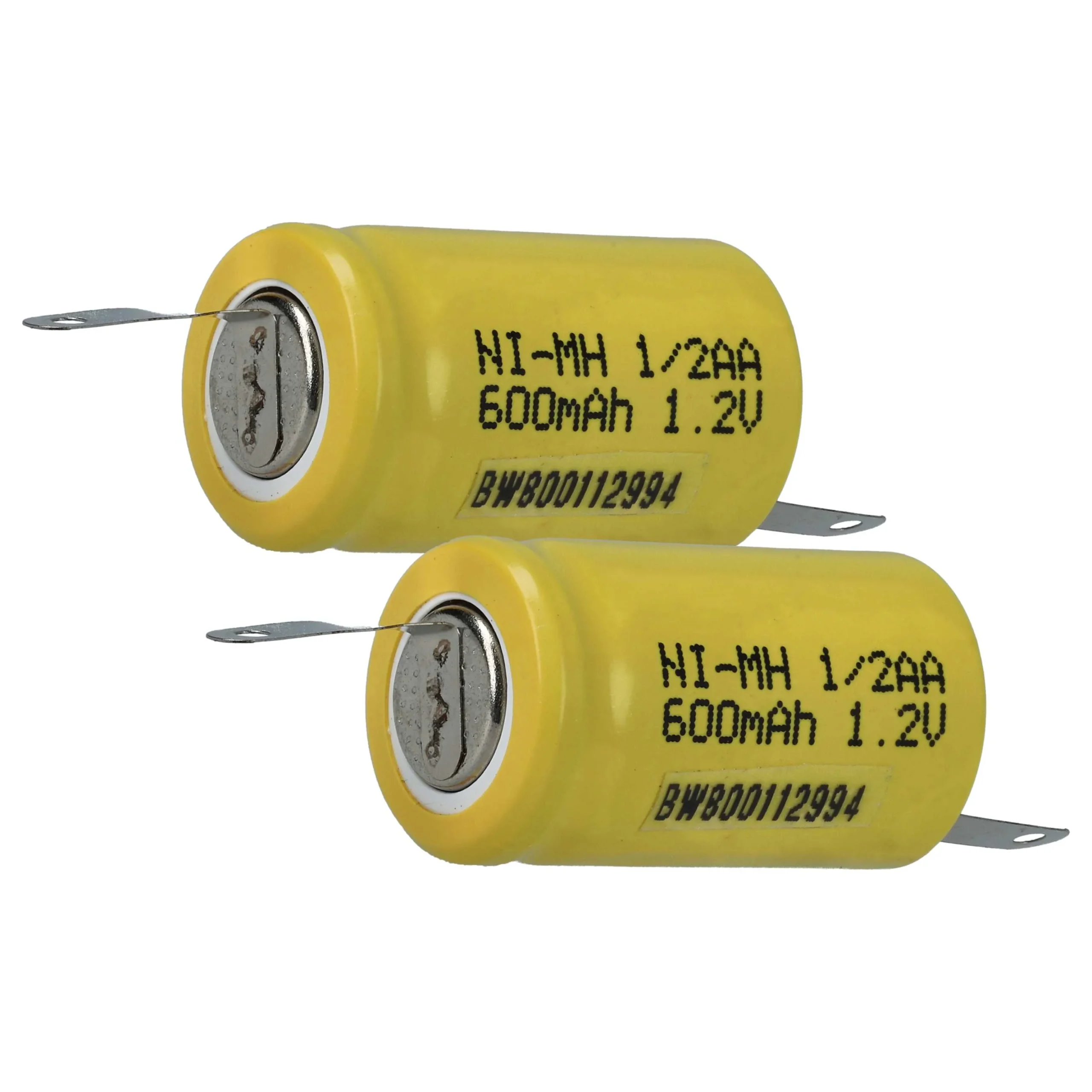 Batterie (2 pcs.) remplace 1/2AA modèle radio-télécommandé - 600mAh 1,2V NiMH