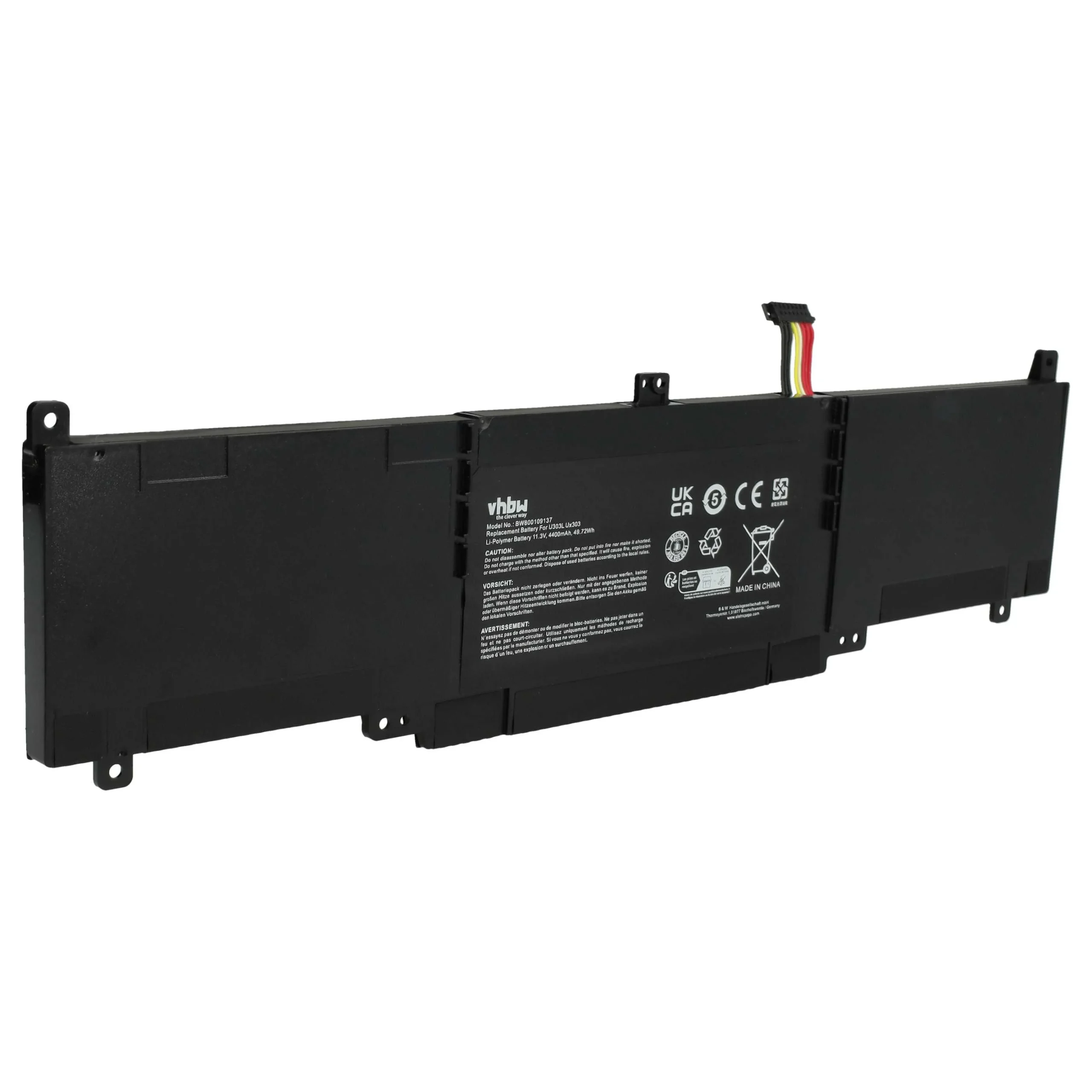 Batterie remplace Asus C31-N1339, C31N1339 pour ordinateur portable Asus- 4400mAh 11,3V Li-polymère