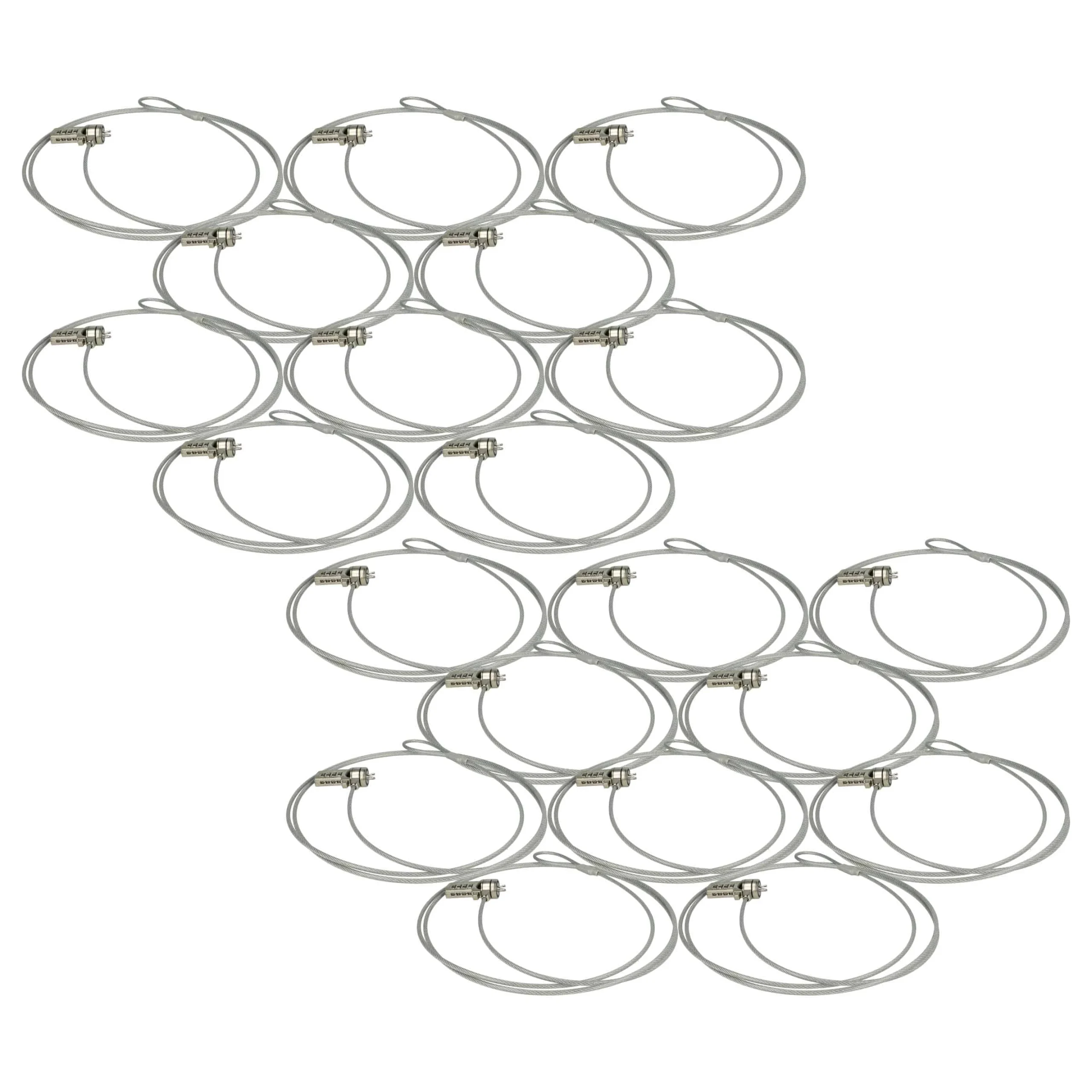 20x Cadenas de sécurité Kensington pour ordinateur portable - Verrou à code, 1,8 m