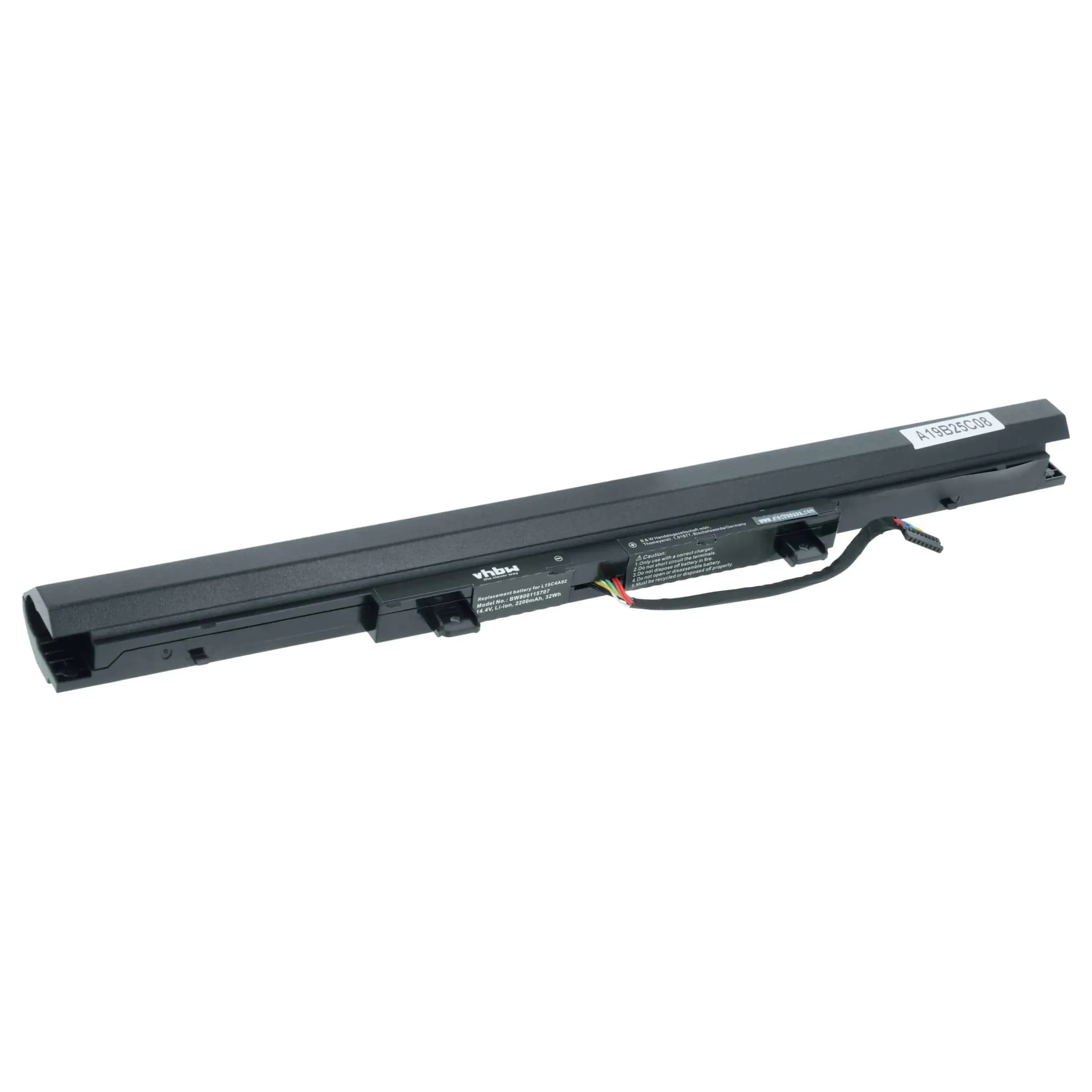 Batterie remplace Lenovo 5B10L04160, 5B10L04163 pour ordinateur portable Lenovo- 2200mAh 14,4V Li-ion, noir