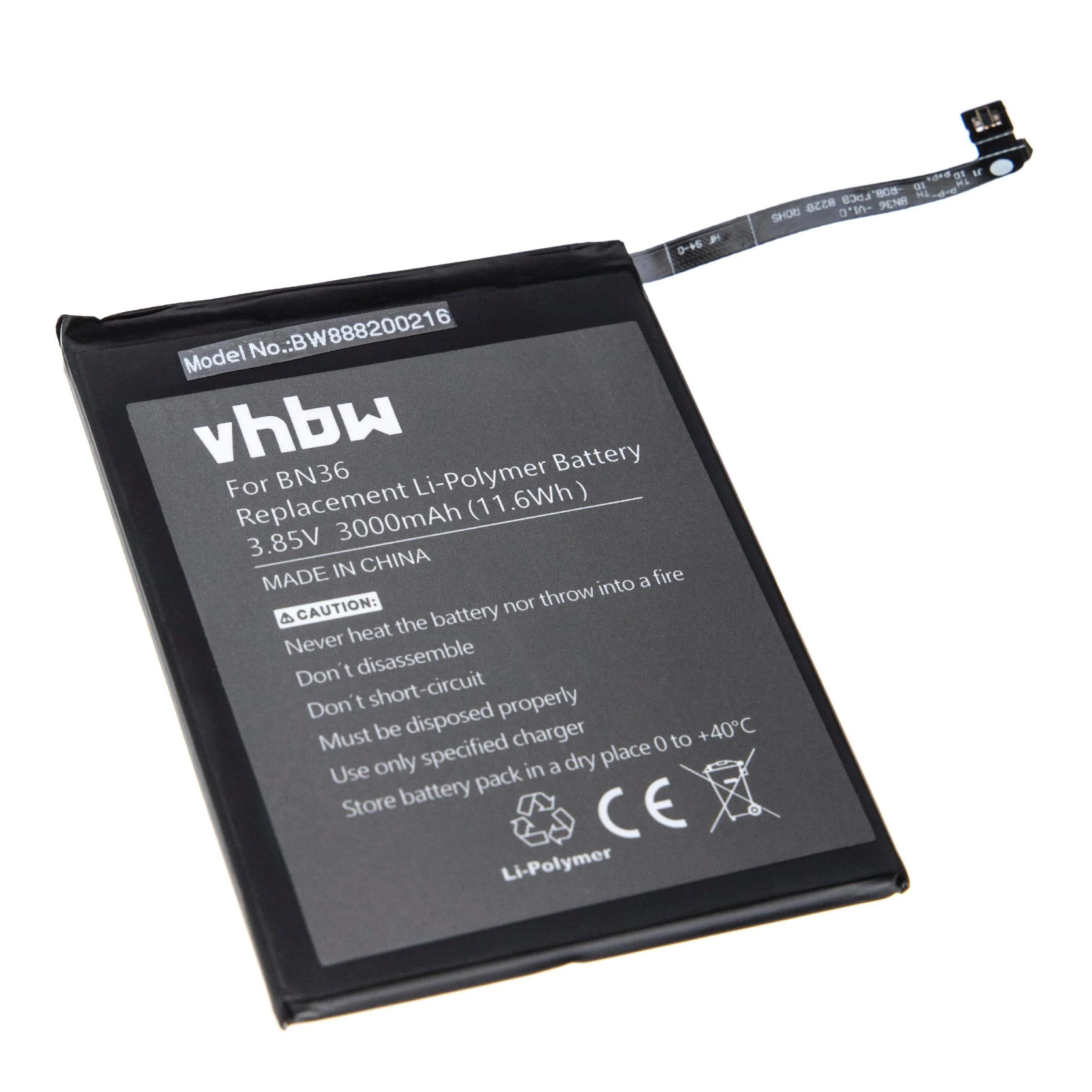 Batterie remplace Xiaomi BN36 téléphone portable Xiaomi - 3000mAh 3,85V Li-polymère