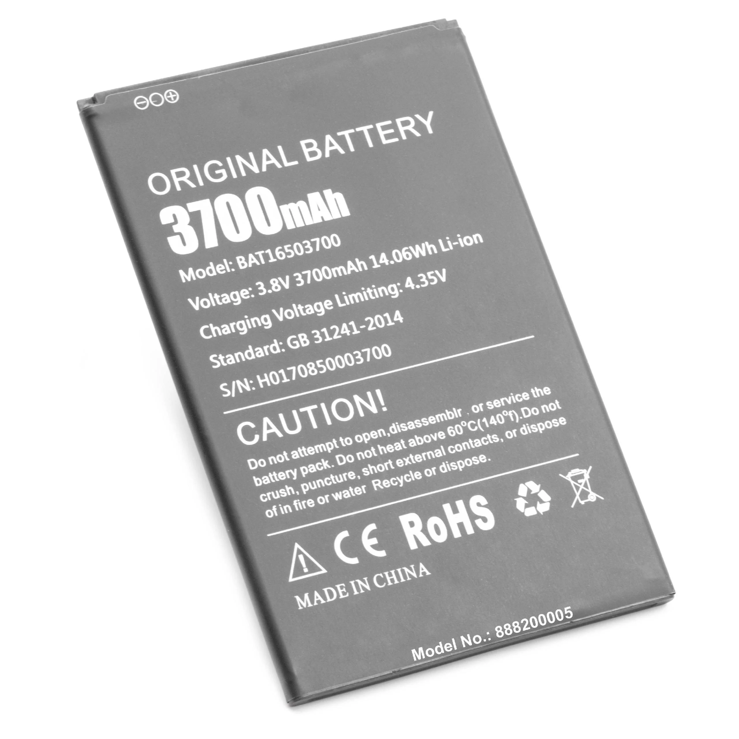 Batterie remplace Doogee BAT16503700 téléphone portable Doogee - 3700mAh 3,8V Li-ion