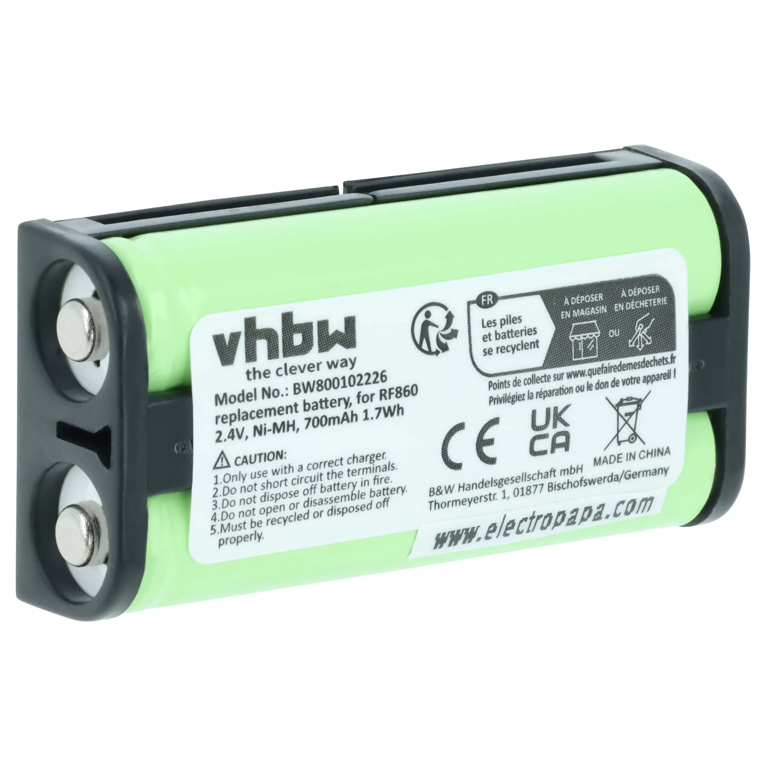 Batterie casque audio Sony BP-HP550-11, MDR-RF811RK, MDR-RF855RK - 700mAh 2,4V NiMH
