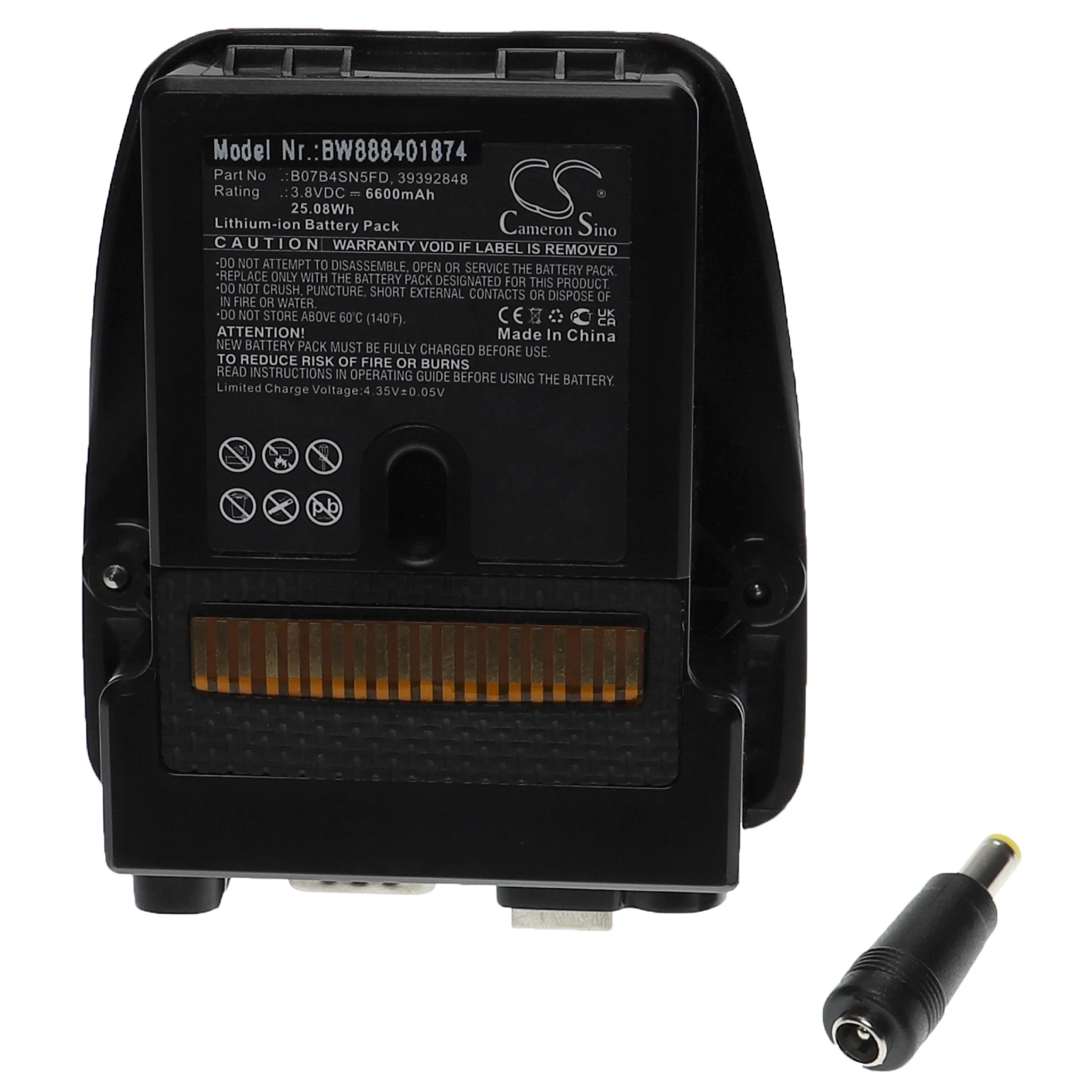 Batterie remplace Trimble B07B4SN5FD, 39392848 outil de mesure Trimble - 6600mAh 3,8V Li-ion