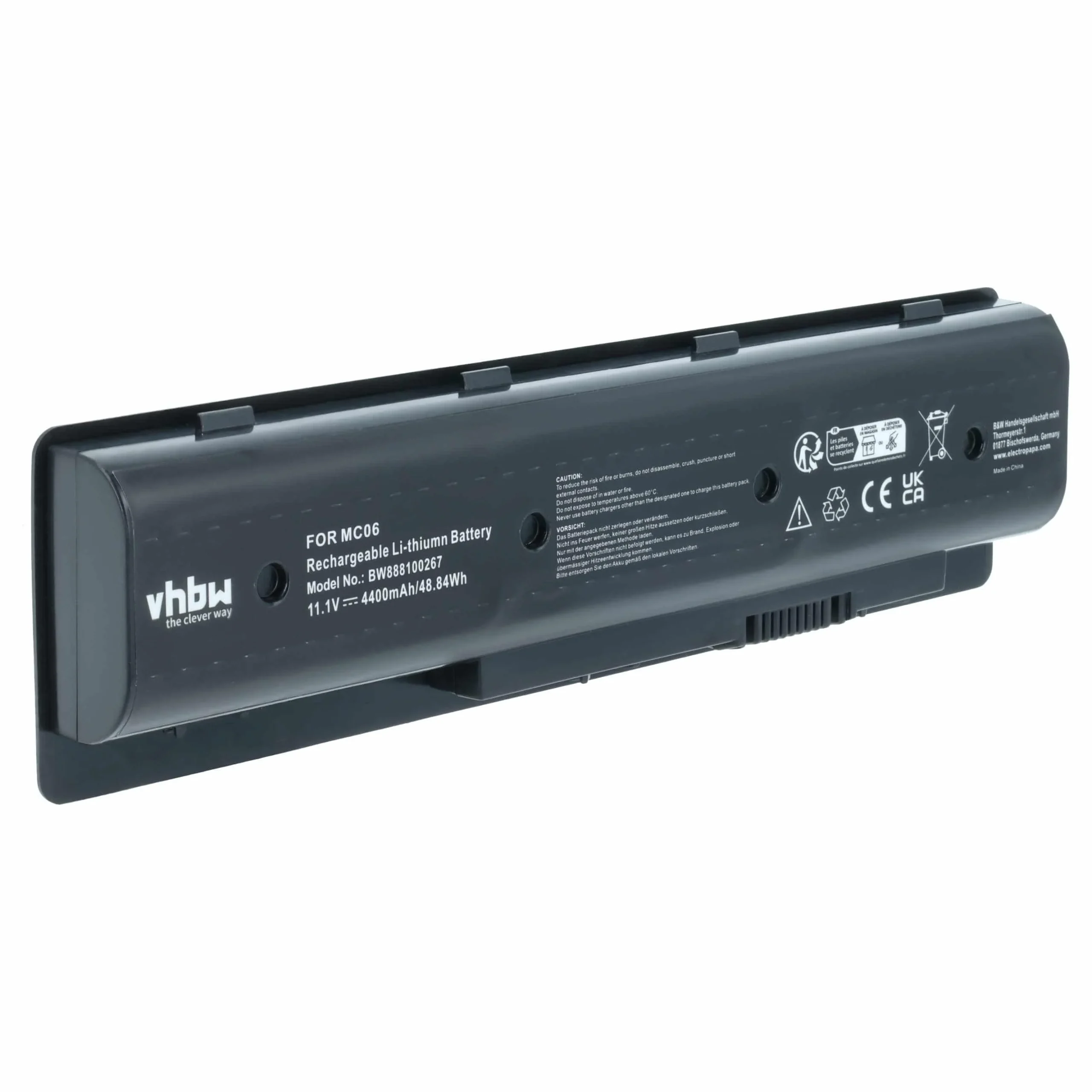 Batterie remplace HP 805095-001, 804073-851 pour ordinateur portable HP- 4400mAh 11,1V Li-ion, noir