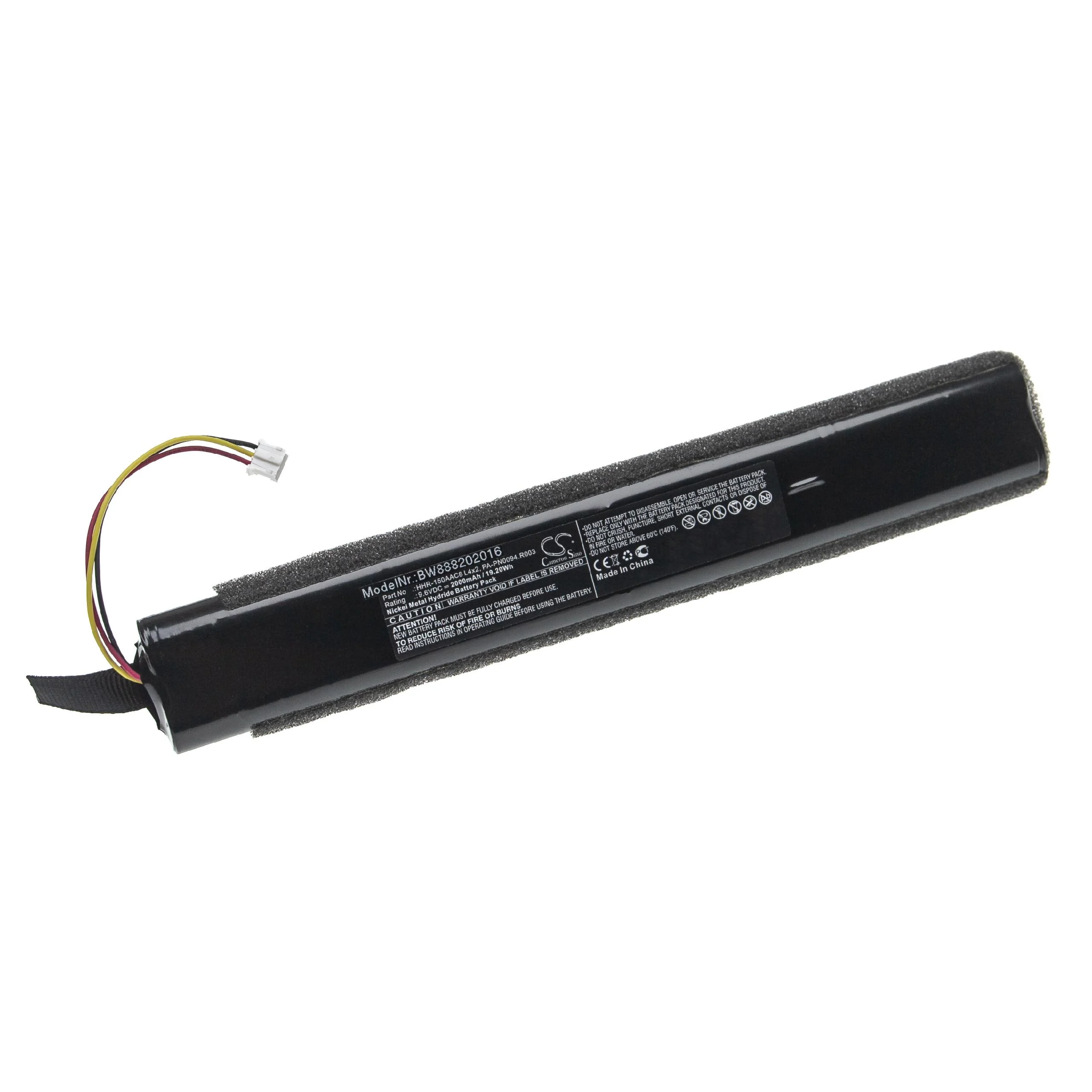 Batterie remplace Bang & Olufsen PA-PN0094.R003, HHR-150AAC8 L4x2 radio - 2000mAh 9,6V NiMH