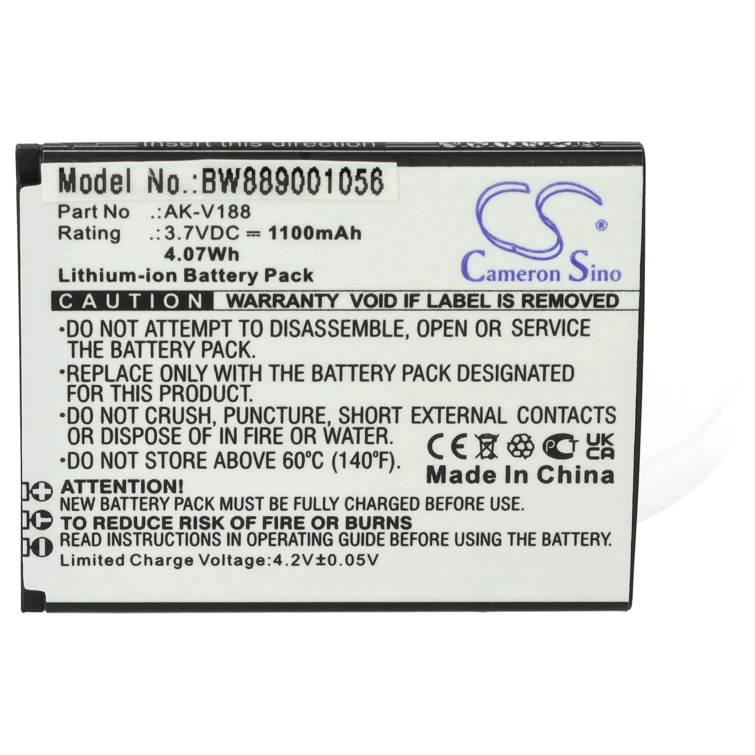 Batterie remplace Emporia AK-V188 téléphone portable Emporia - 1100mAh 3,7V Li-ion