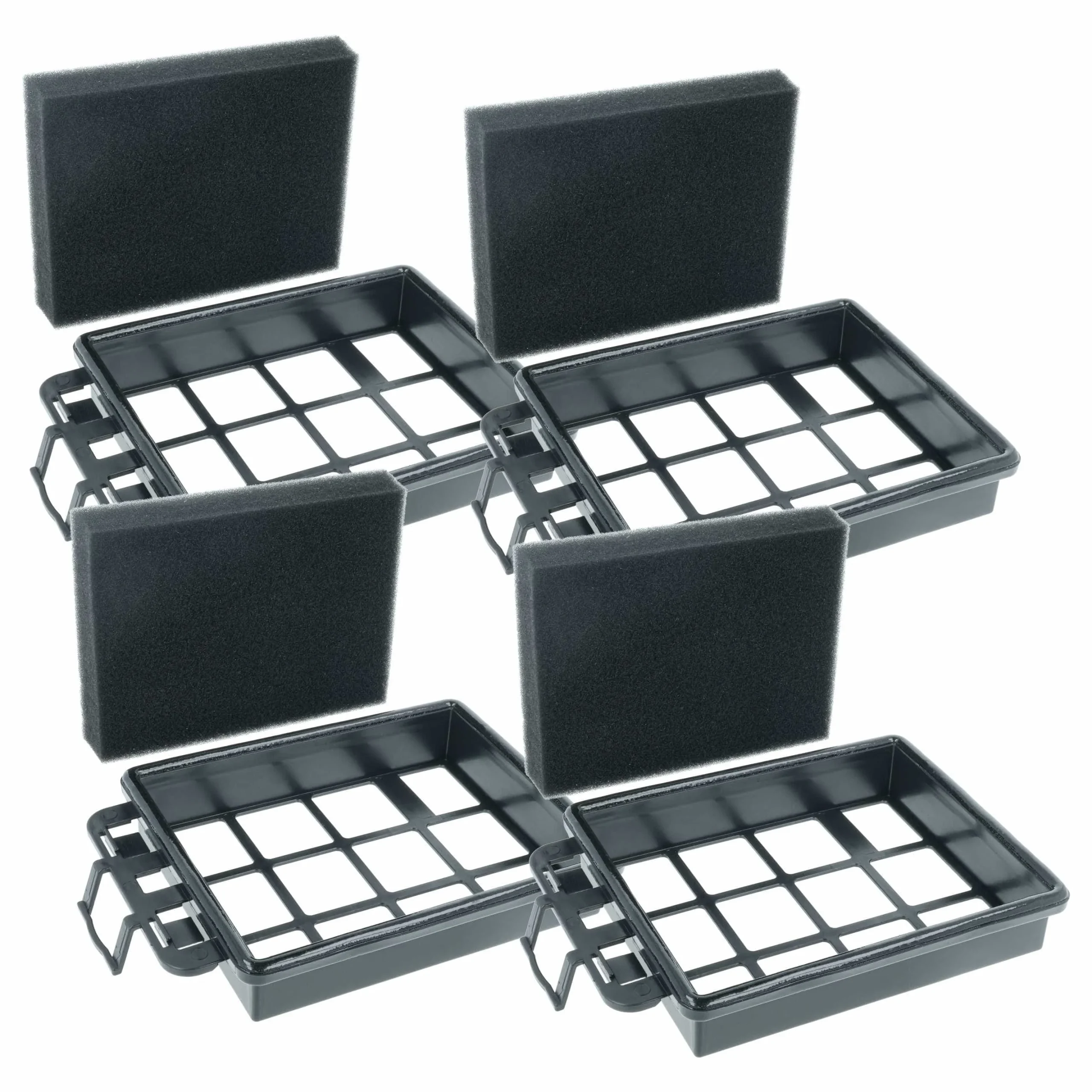 4x Filtre remplace Hanseatic 4379046385 pour aspirateur - filtre en mousse