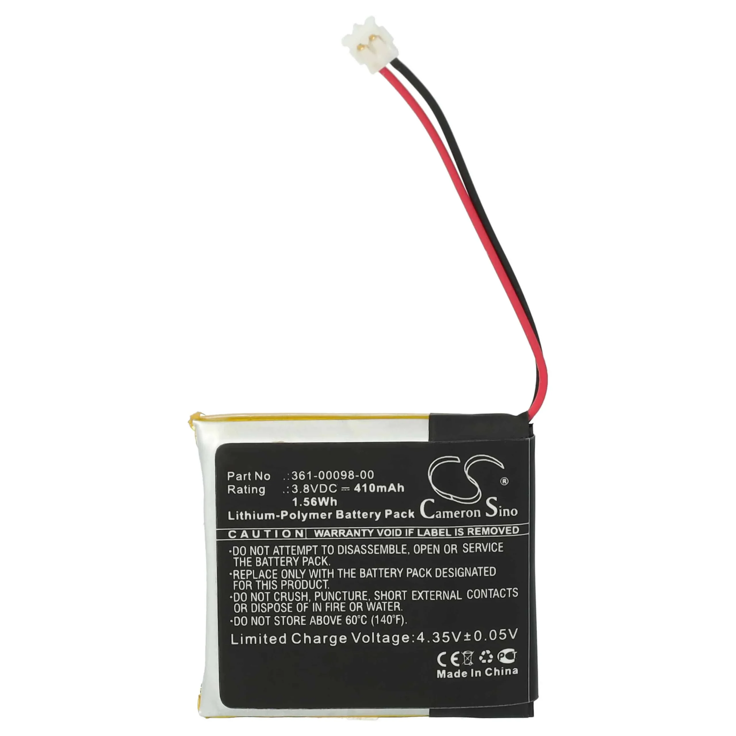Batterie remplace Garmin 361-00098-00 montre connectée - 410mAh 3,8V Li-polymère + outils