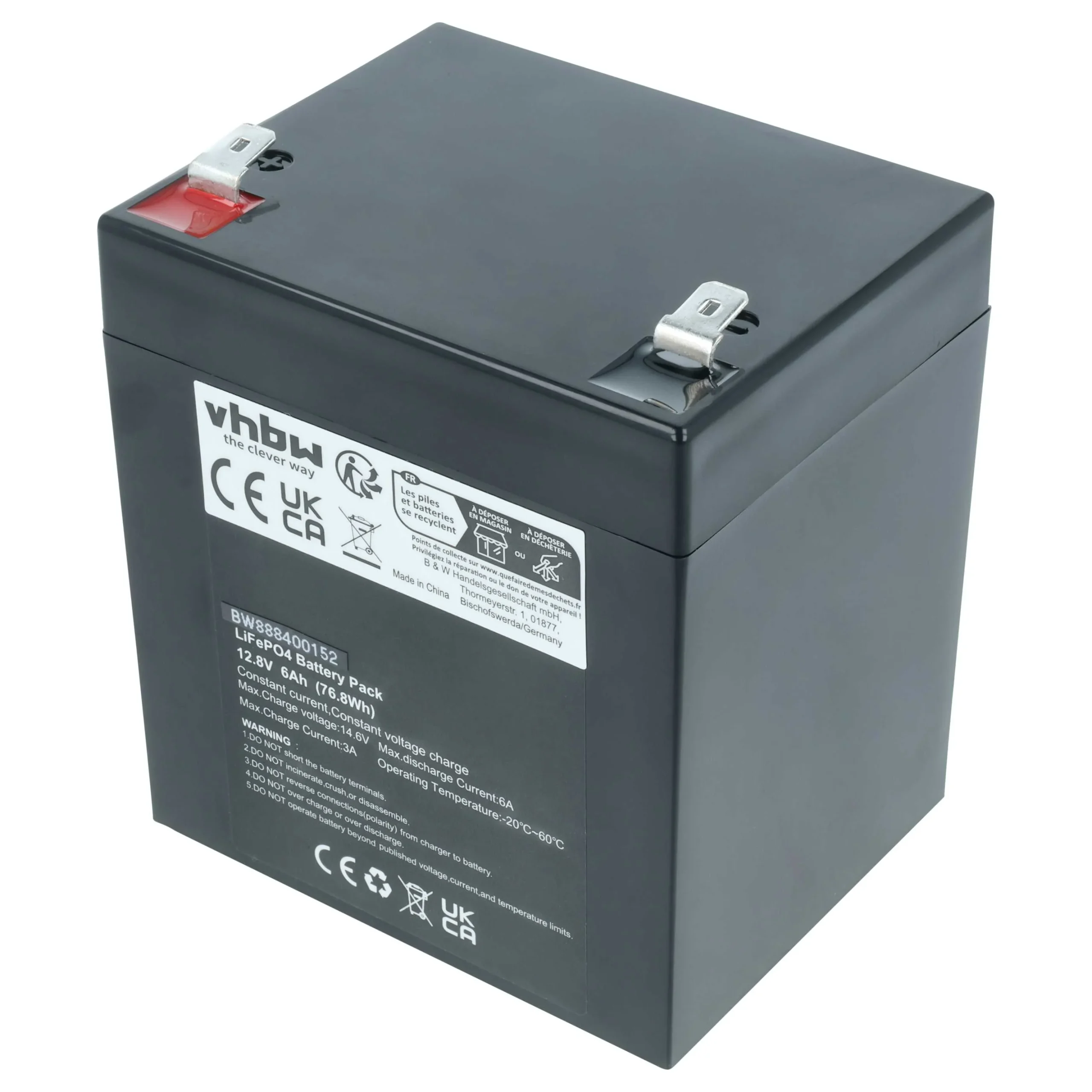 Batterie remplace APC RBC44, RBC43, RBC140 enceinte Flymo - 6Ah 12,8V LiFePO4
