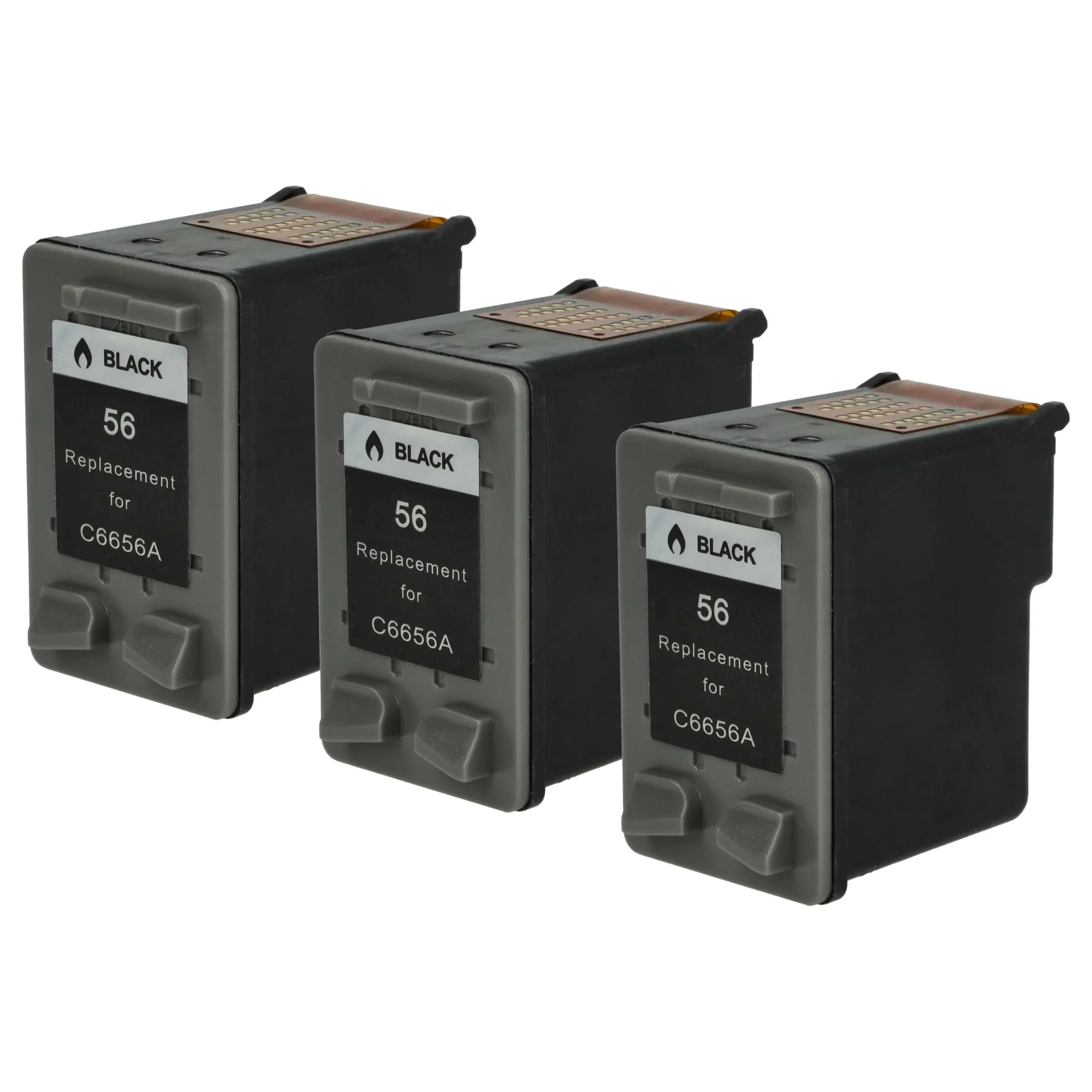3x Cartouches remplace HP Refill C6656A, NR. 56 pour imprimante - Accessoires pour imprimante