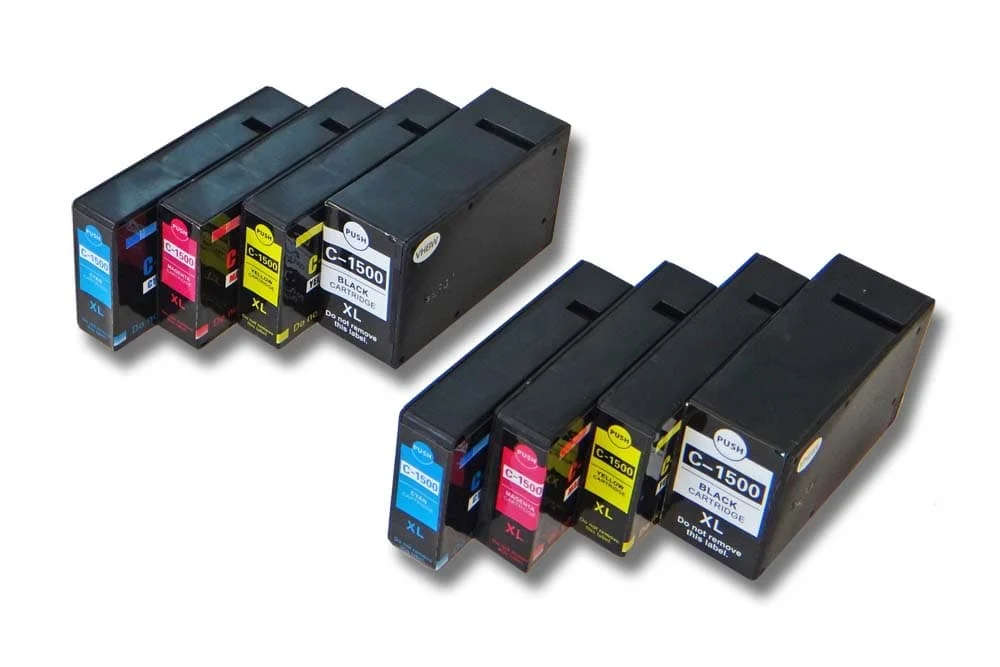 8x Cartouches remplace Canon PGI-1500 XL, PGI1500, PGI1500XL, PGI-1500XL pour imprimante - multicouleurs