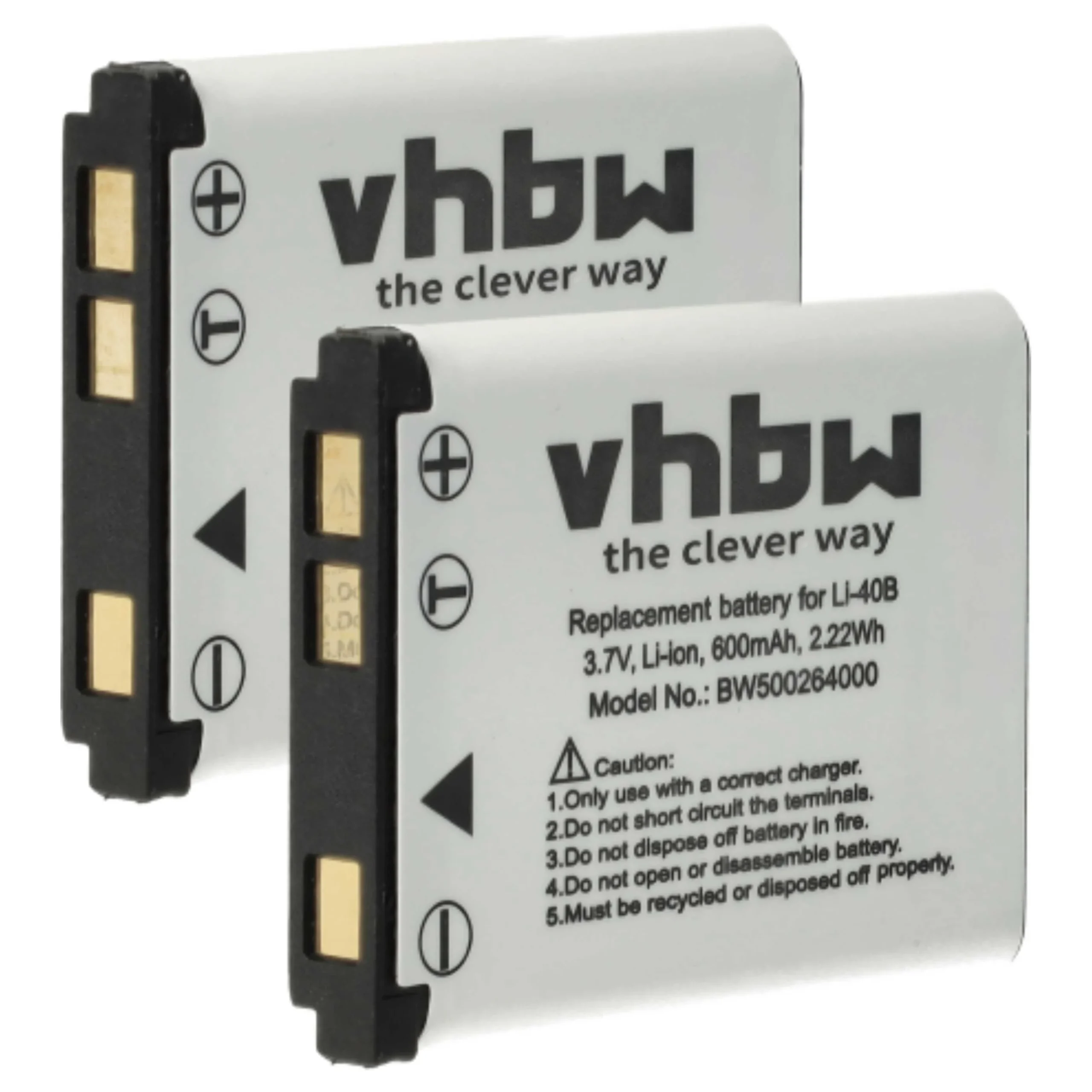 2x Batteries remplace BenQ DLI216 pour appareil photo Bosch- 600mAh 3,7V Li-ion