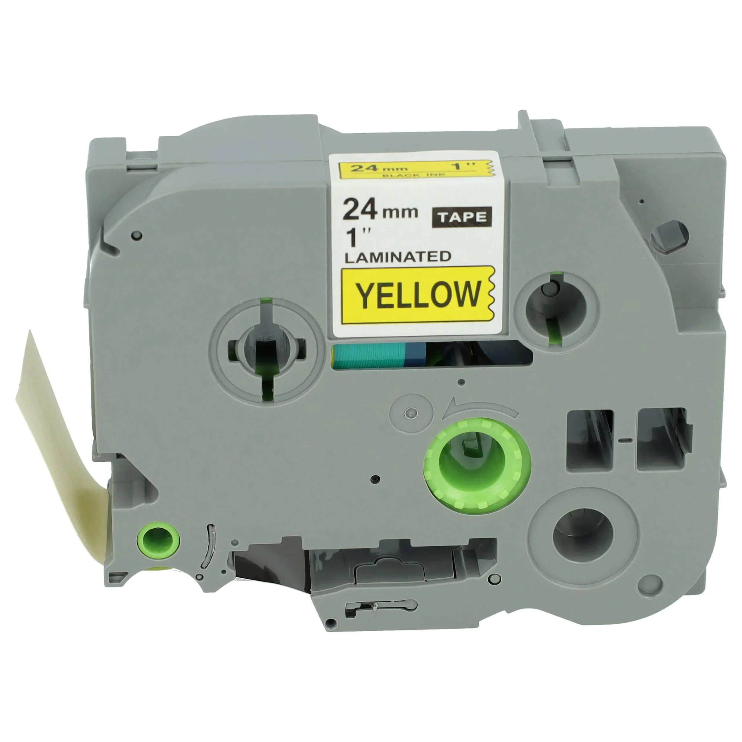 Cassette à ruban remplace Brother TZ-651, TZE-651 - 24mm lettrage Noir ruban Jaune, plastique