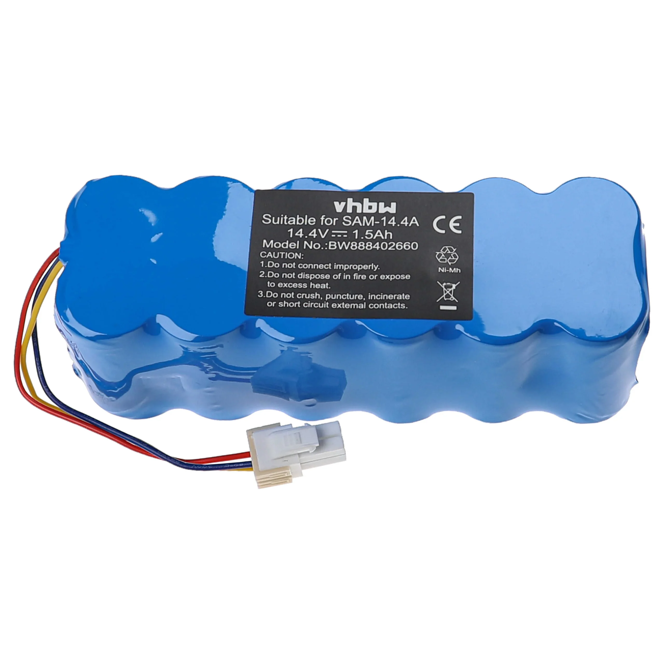 Batterie remplace Samsung DJ63-01050A, AP5576883, AP5579205 pour robot aspirateur Samsung - 1500mAh 14,4V NiMH
