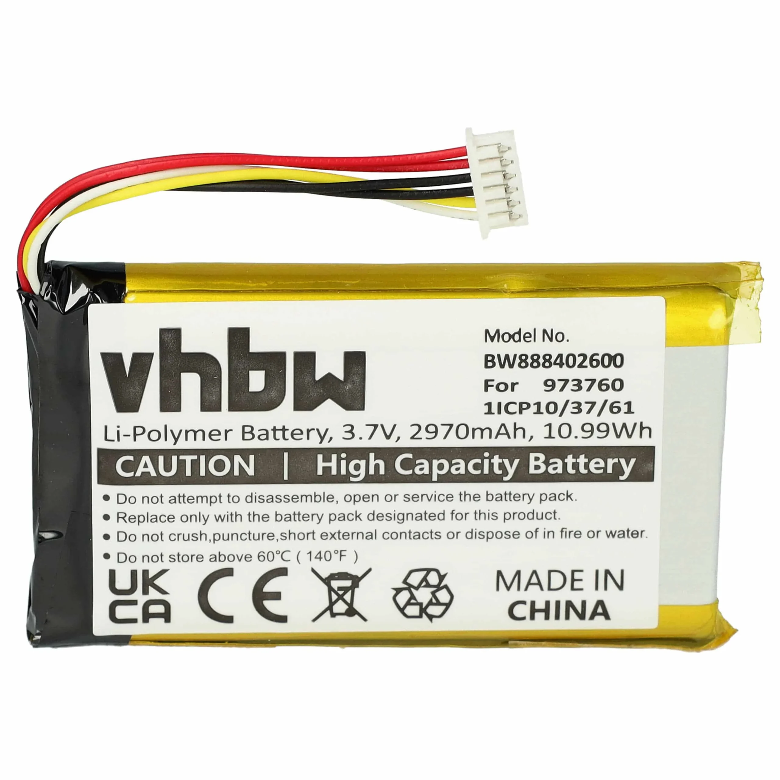 Batterie remplace DJI 973760 pour manette de drone DJI - 2970mAh 3,7V Li-polymère