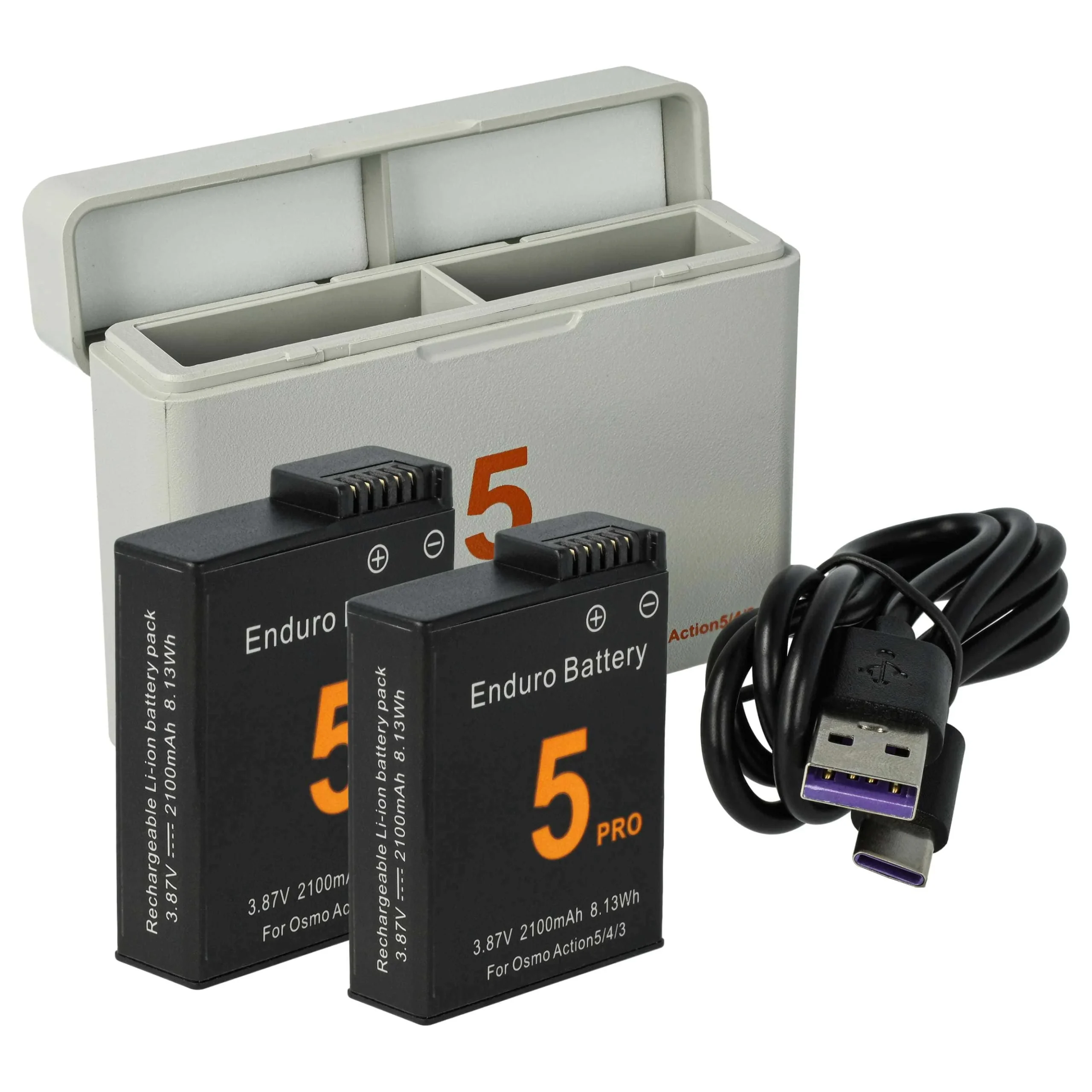 2x batterie, 1x station de charge avec câble USB remplace DJI BCX204-1950-3.87 pour caméra DJI