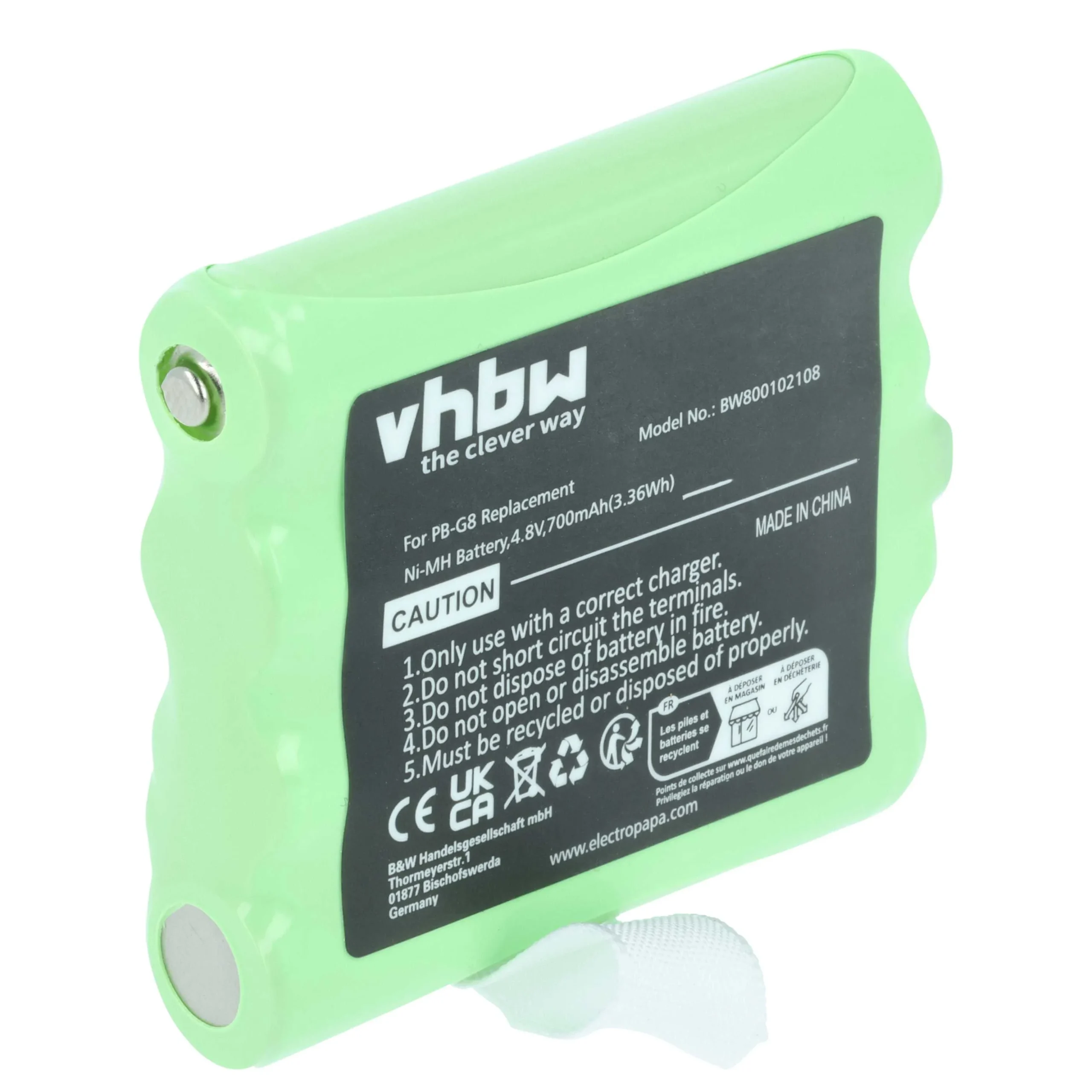 Batterie remplace PB-G8 pour radio talkie-walkie Midland- 700mAh 7,4V NiMH