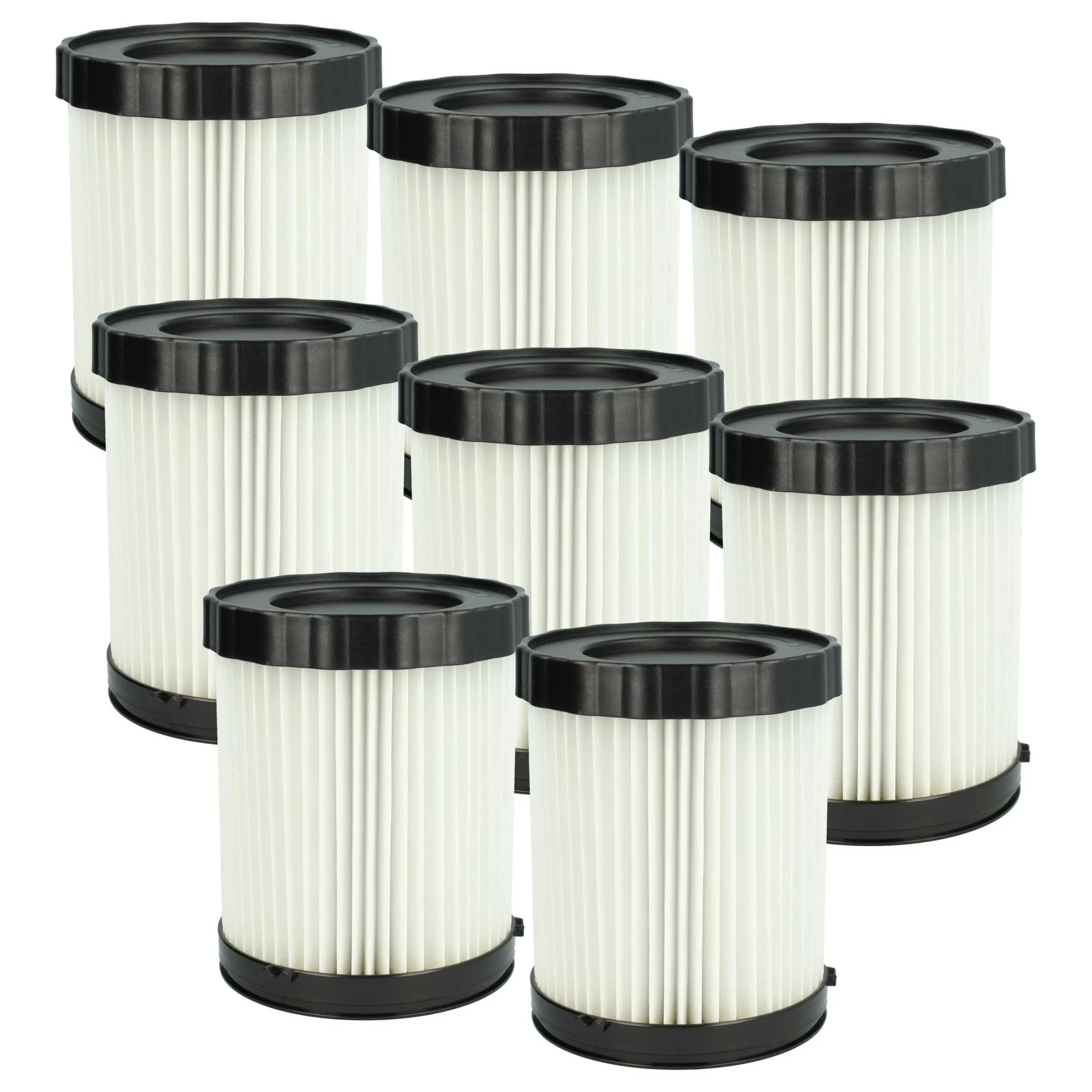 8x Filtre remplace Bosch 1 600 A01 1RT, 2 608 000 663 pour aspirateur Bosch - filtre plissé, blanc
