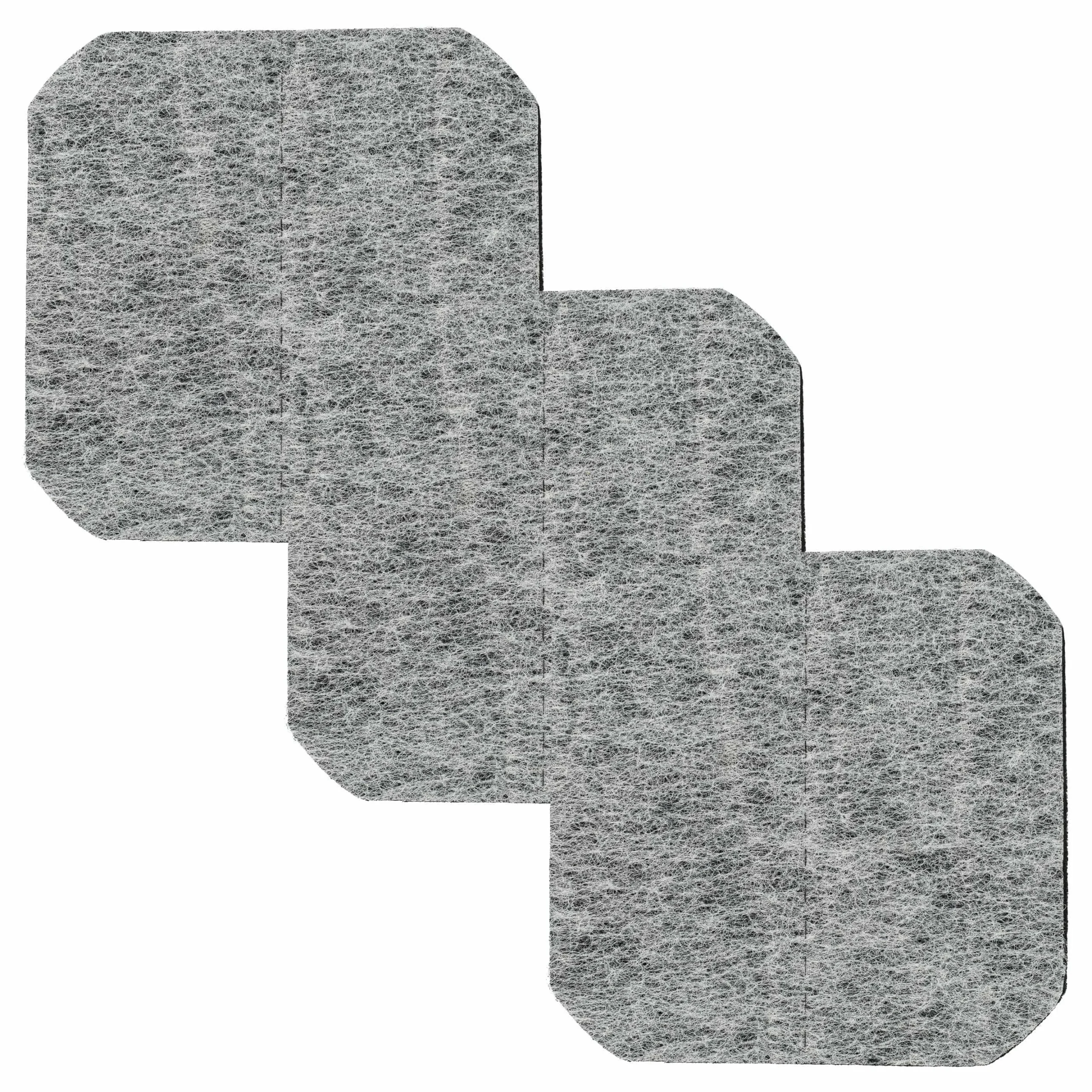 3x Filtres à charbon actif remplace Tefal 792633 pour friteuse Moulinex - 12 x 12 x 0,8 cm
