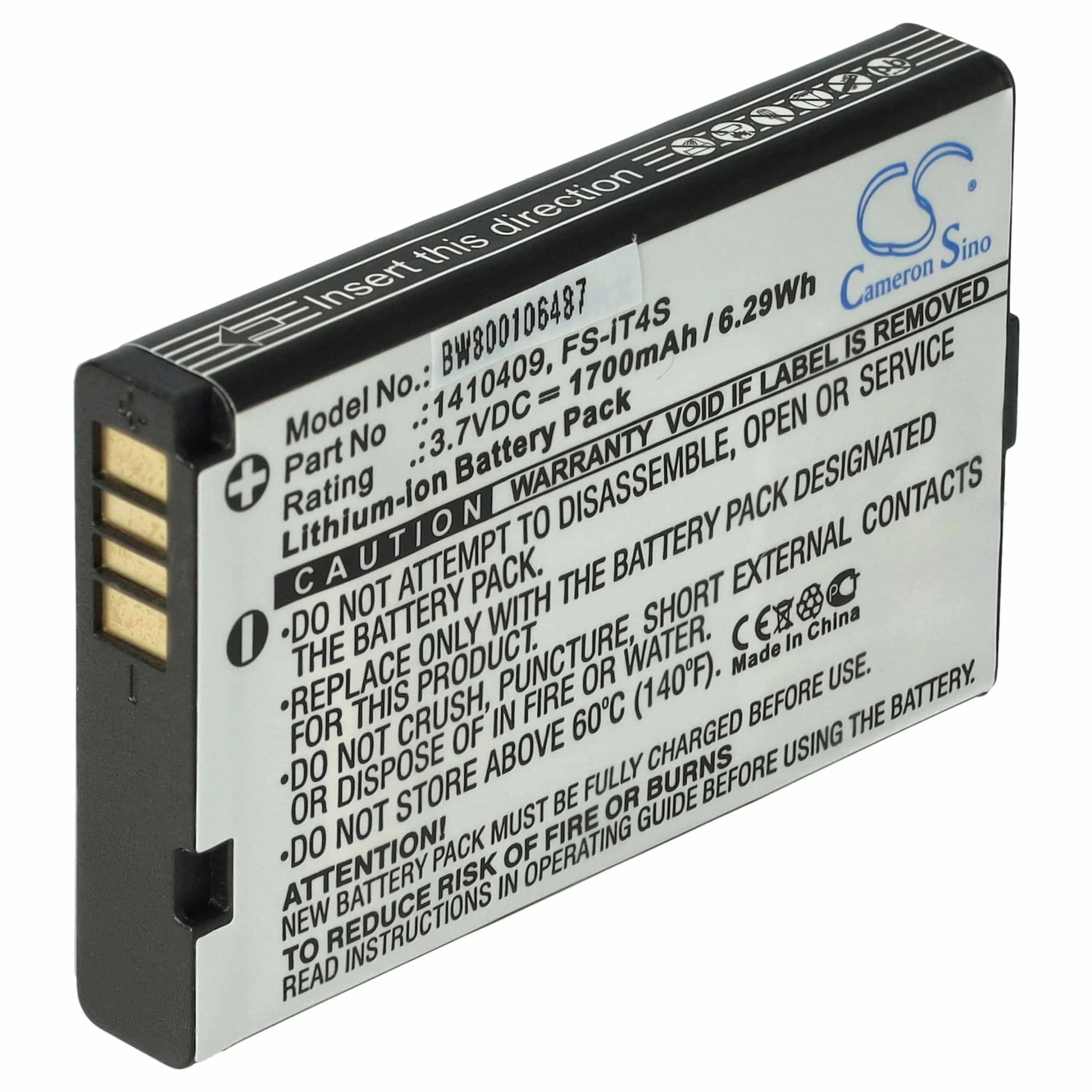 Batterie remplace Reely 1410409, FS-iT4S manette de jeu - 1700mAh 3,7V Li-ion