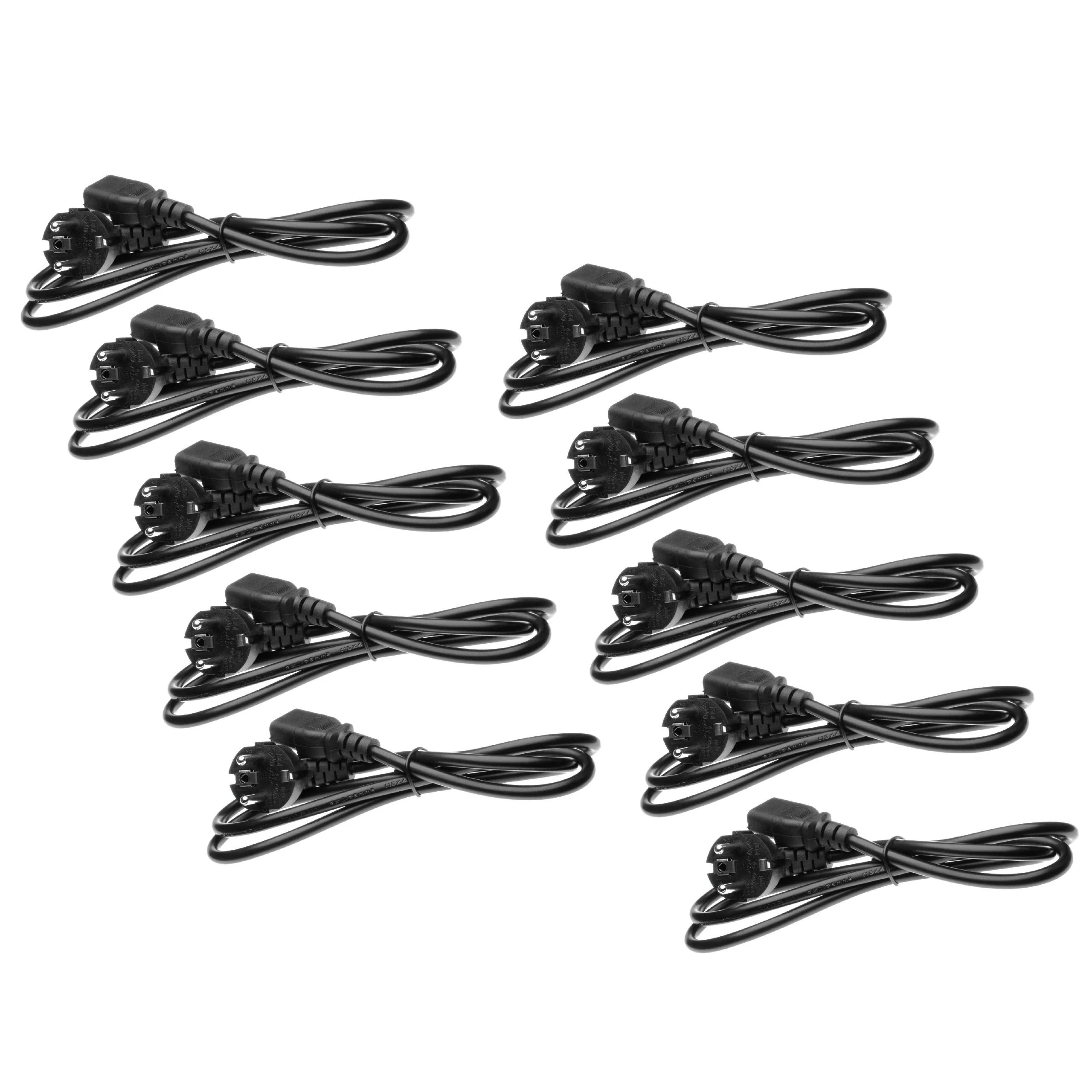 10x Câbles d'alimentation C13 prise Euro pour appareils comme des moniteurs d'ordinateur - 1,2m