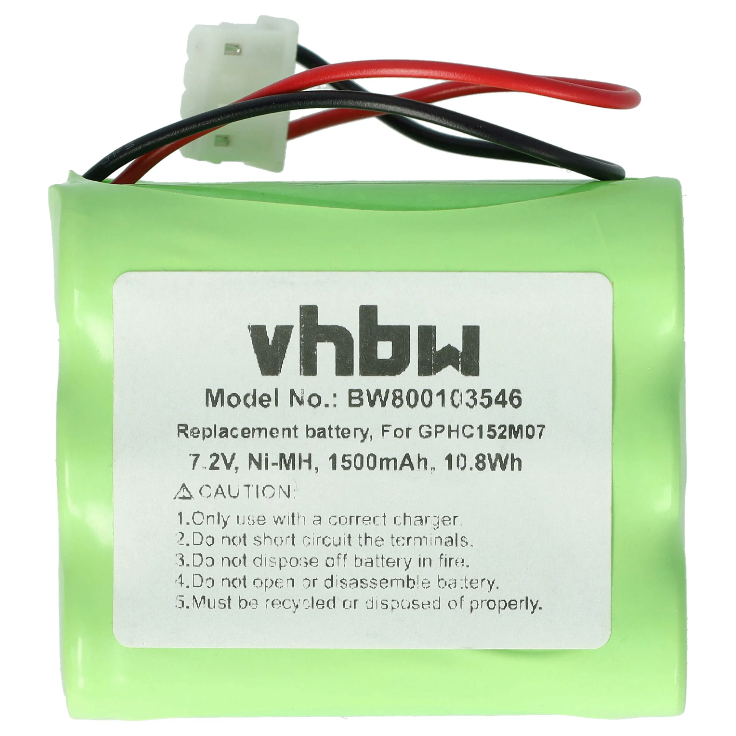 Batterie remplace AEG GPHC152M07 pour robot aspirateur Dirt - 1500mAh 7,2V NiMH