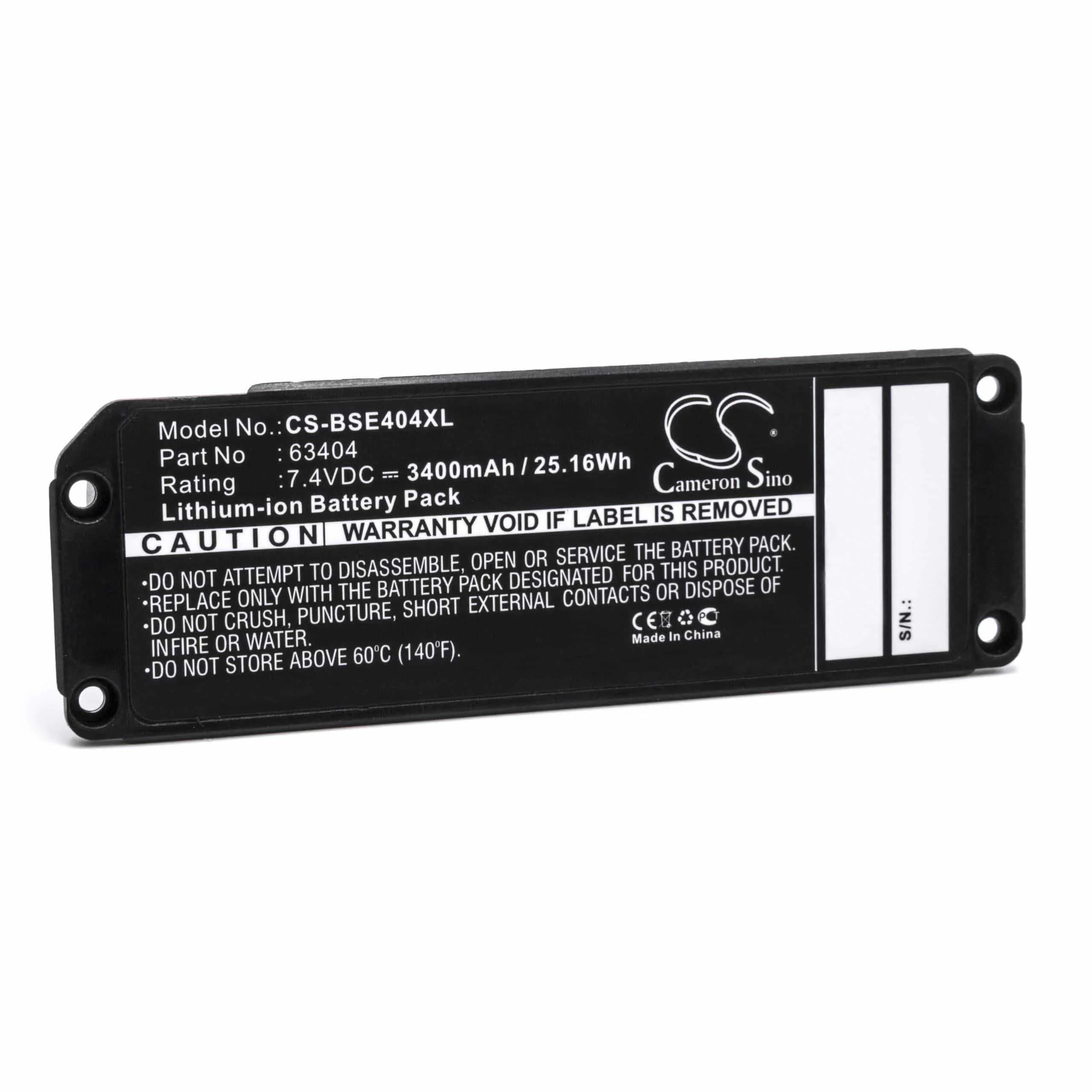 Batterie remplace Bose 063404, 061386, 063287, 061385, 061834, 061384 enceinte Bose - 3400mAh 7,4V Li-ion