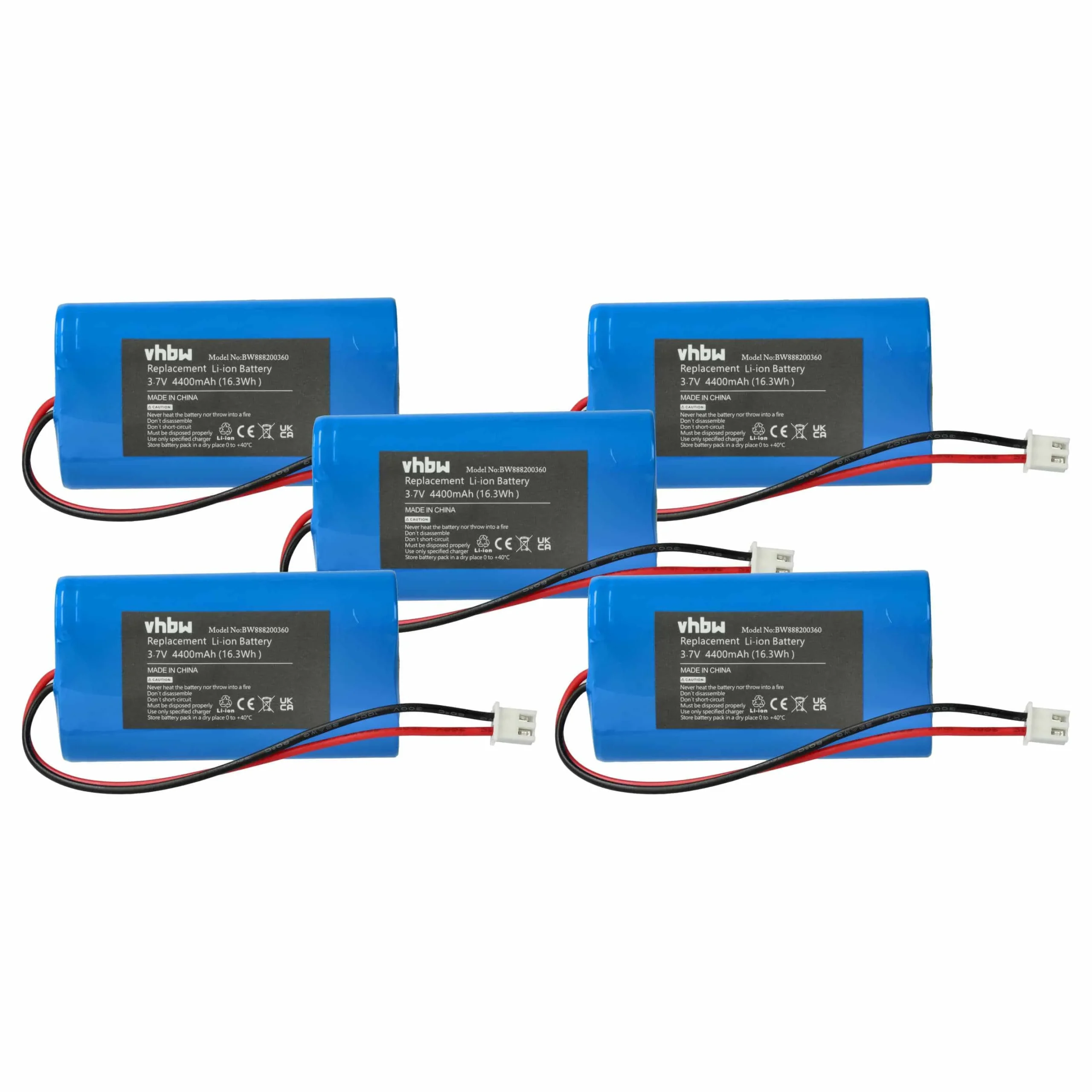 Batterie (5 pcs.) Sigor Nuindie, Numotion, Villeroy & Boch Seoul 2.0, Zafferano Poldina - 4400mAh 3,7V Li-ion