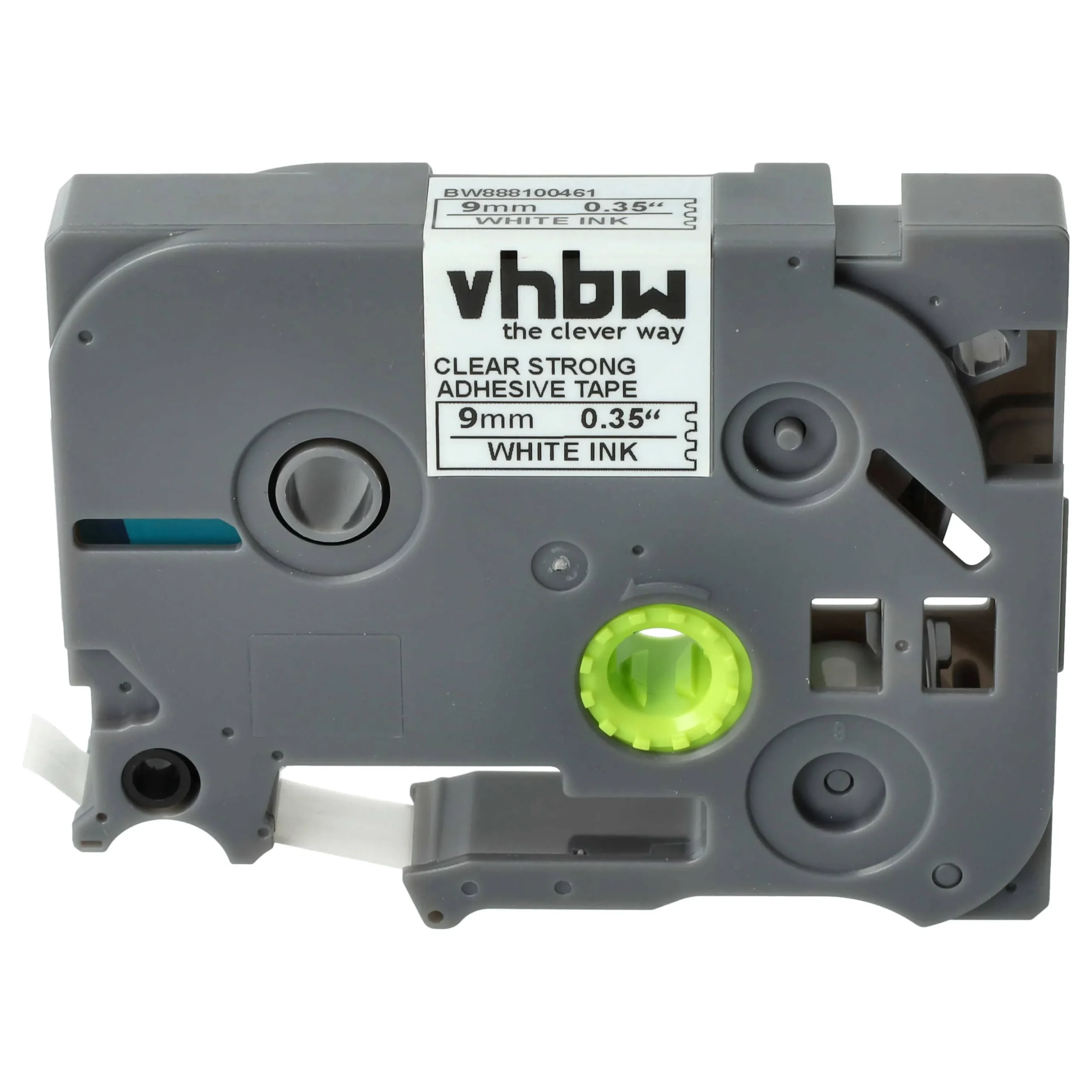 Cassette à ruban remplace Brother TZE-S125 - 9mm lettrage Blanc ruban Transparent, plastique, extra fort