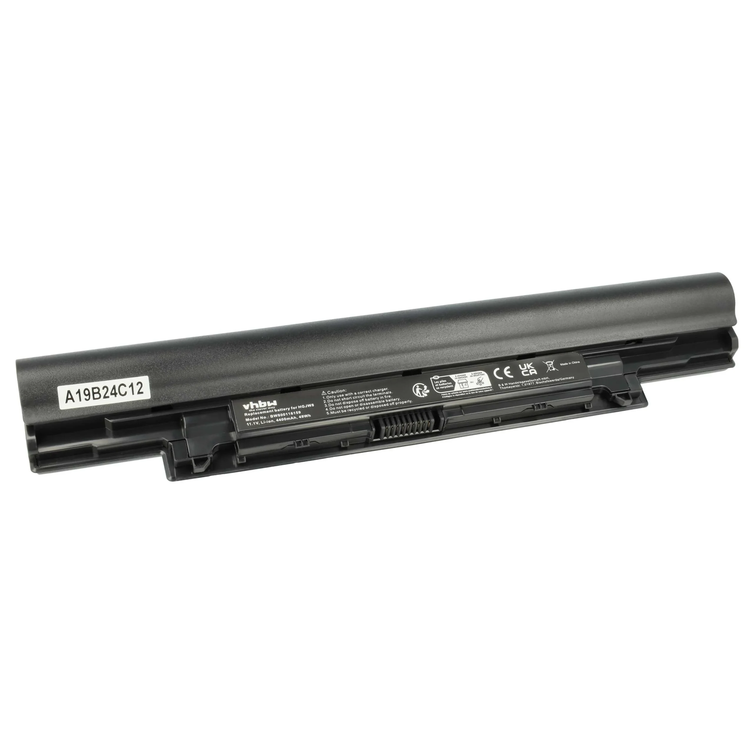 Batterie remplace Dell 451-12177, 451-12176, 3NG29 pour ordinateur portable Dell- 4400mAh 11,1V Li-ion, noir