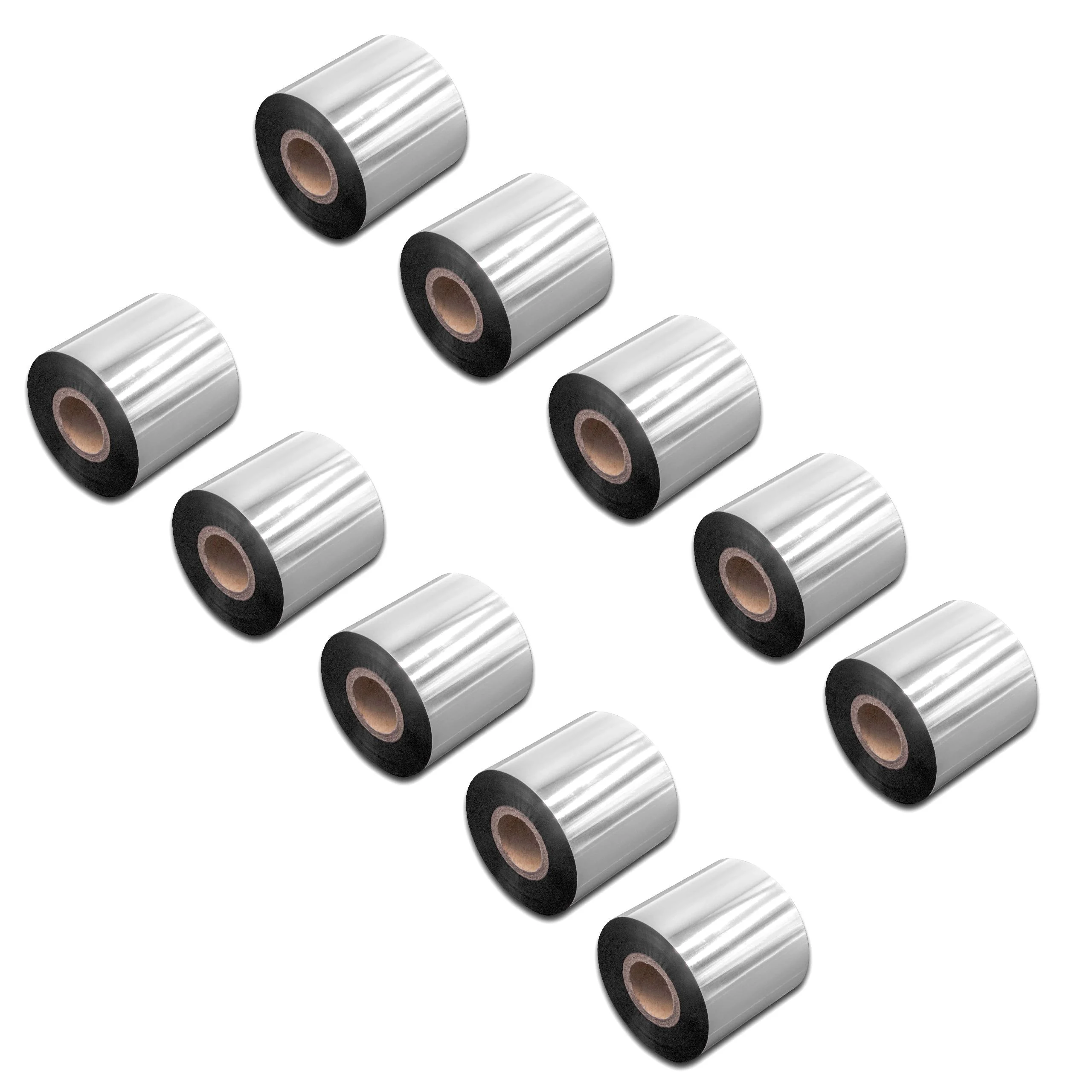 10x Ruban de transfert thermique pour imprimante Godex, Printronix, TSC, Valentin - 60 mm x 300 m, résine/cire