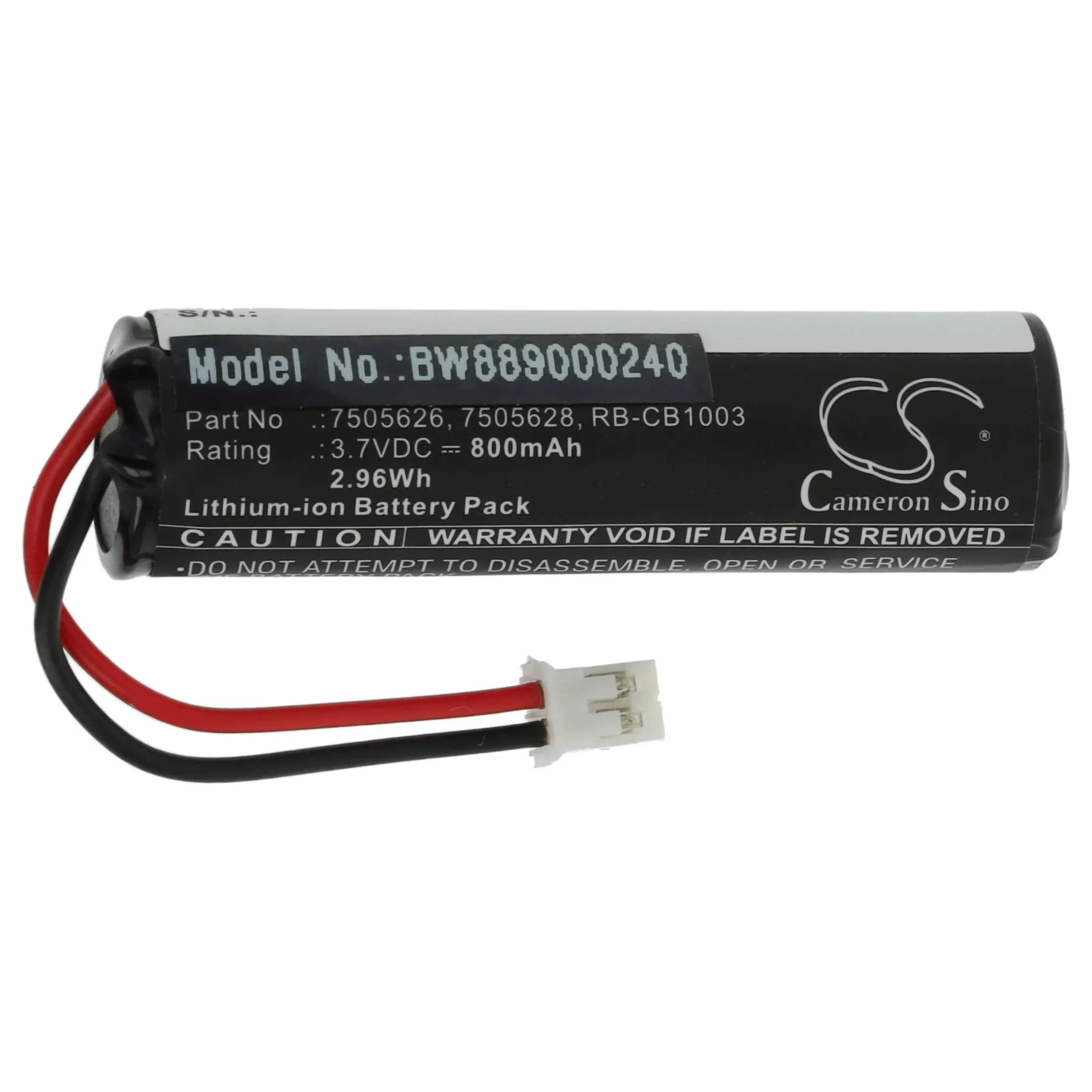 Batterie remplace Morita 7505626, 7505628, RB-CB1003 pour appareil médical Morita - 800mAh 3,7V Li-ion