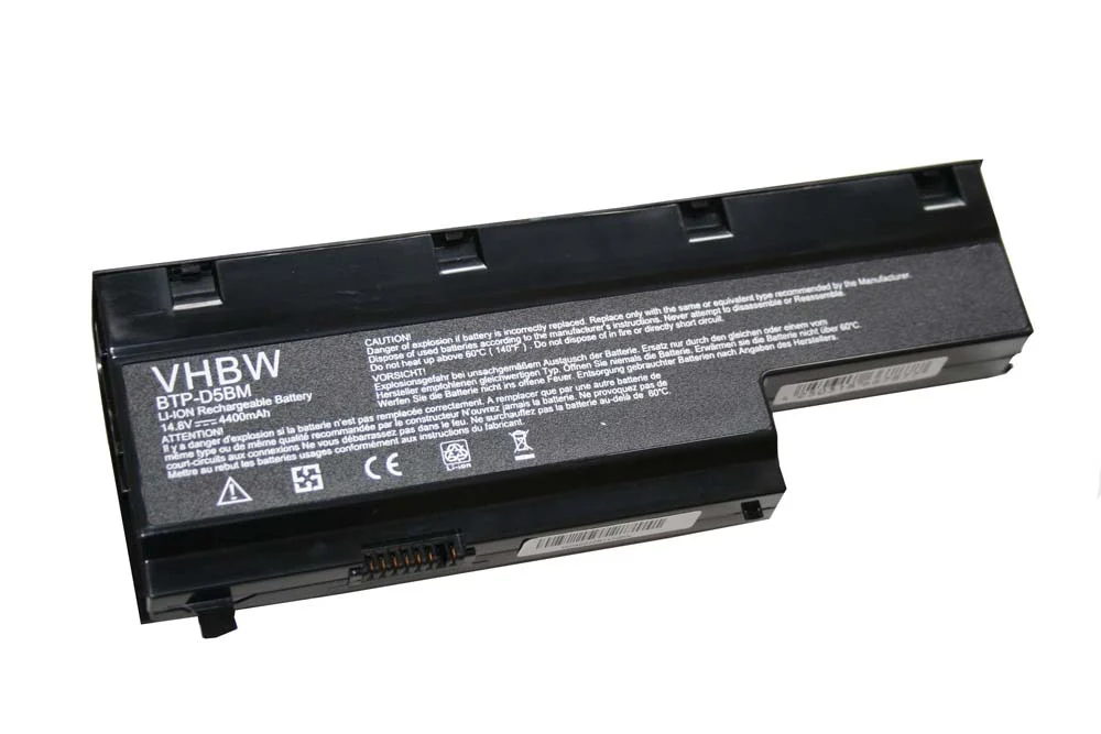 Batterie remplace Medion 40029779, 40029778 pour ordinateur portable Medion- 4400mAh 14,8V Li-ion, noir