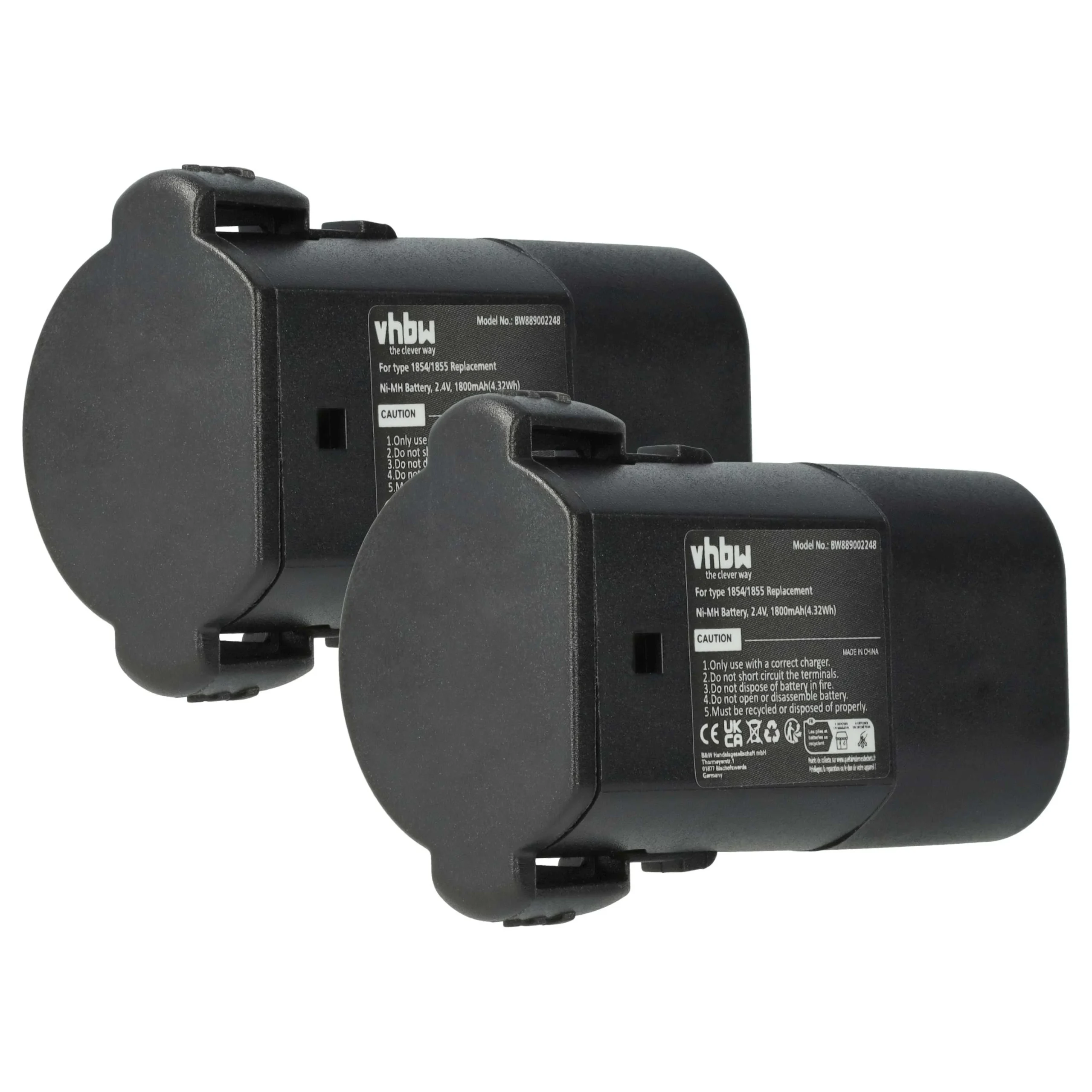 Batterie (2 pcs.) remplace Moser 1854-7988 tondeuse pour chien Moser - 1800mAh 2,4V NiMH