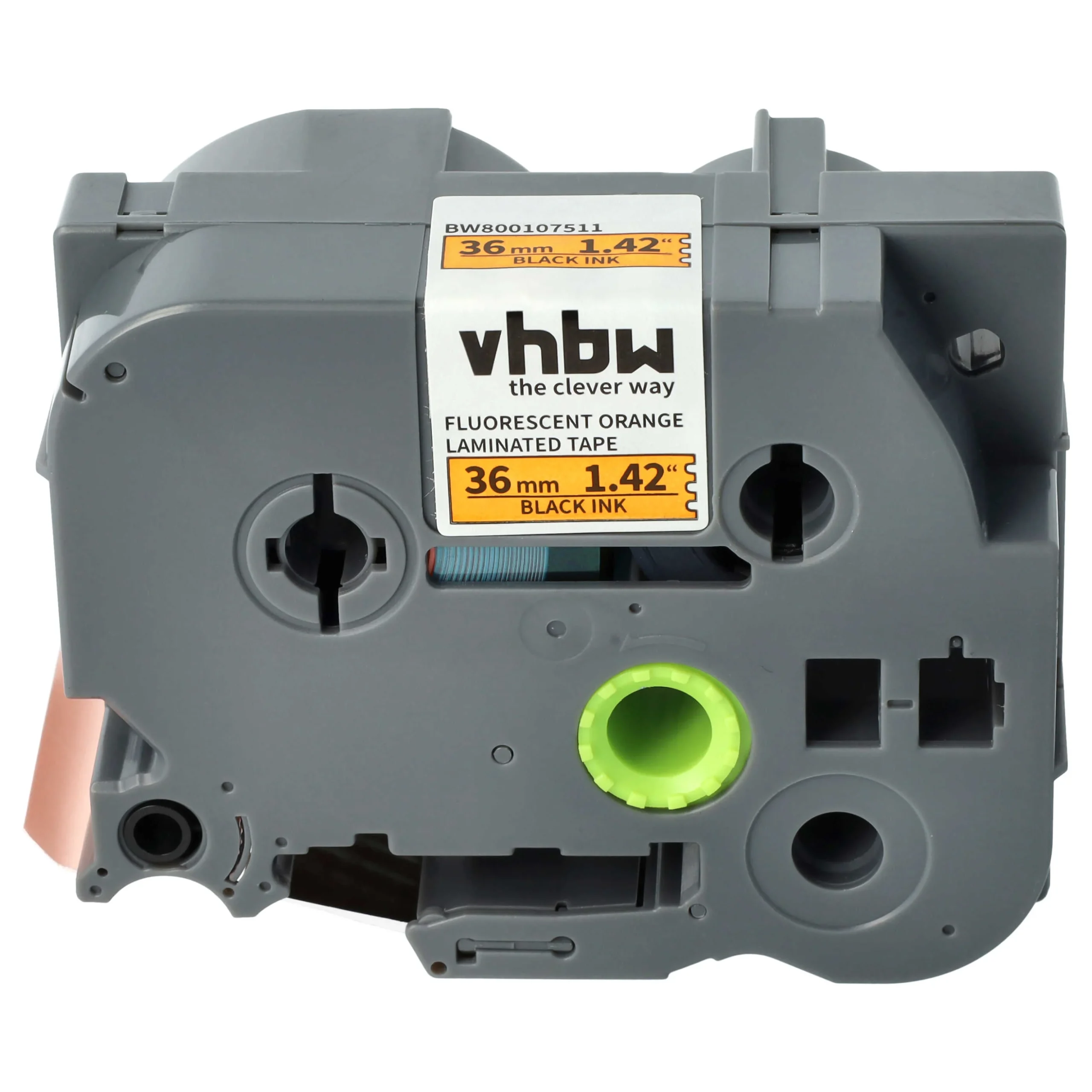 Cassette à ruban remplace Brother TZE-B261, TZ-B261 - 36mm lettrage Noir ruban Orange fluo, plastique