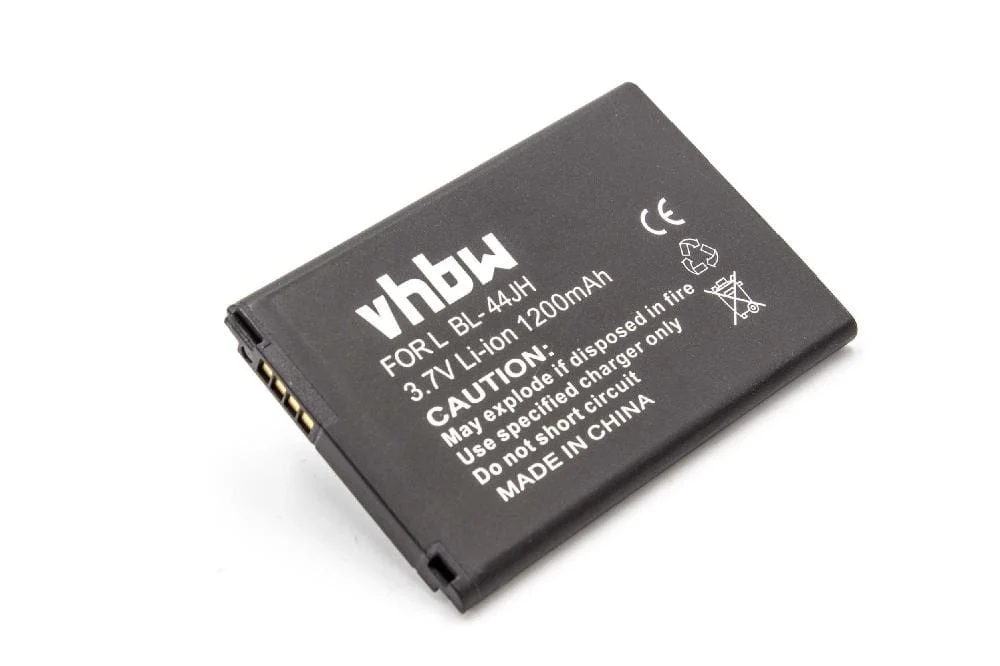 Batterie remplace LG BL-44JH, EAC61839006, EAC61839001 téléphone portable LG - 1200mAh 3,7V Li-ion